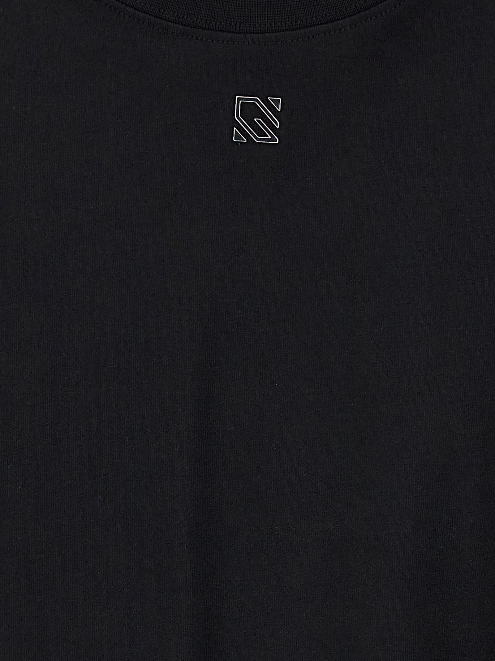 Shop Giuseppe Di Morabito Crystal Sleeves T-shirt In Black