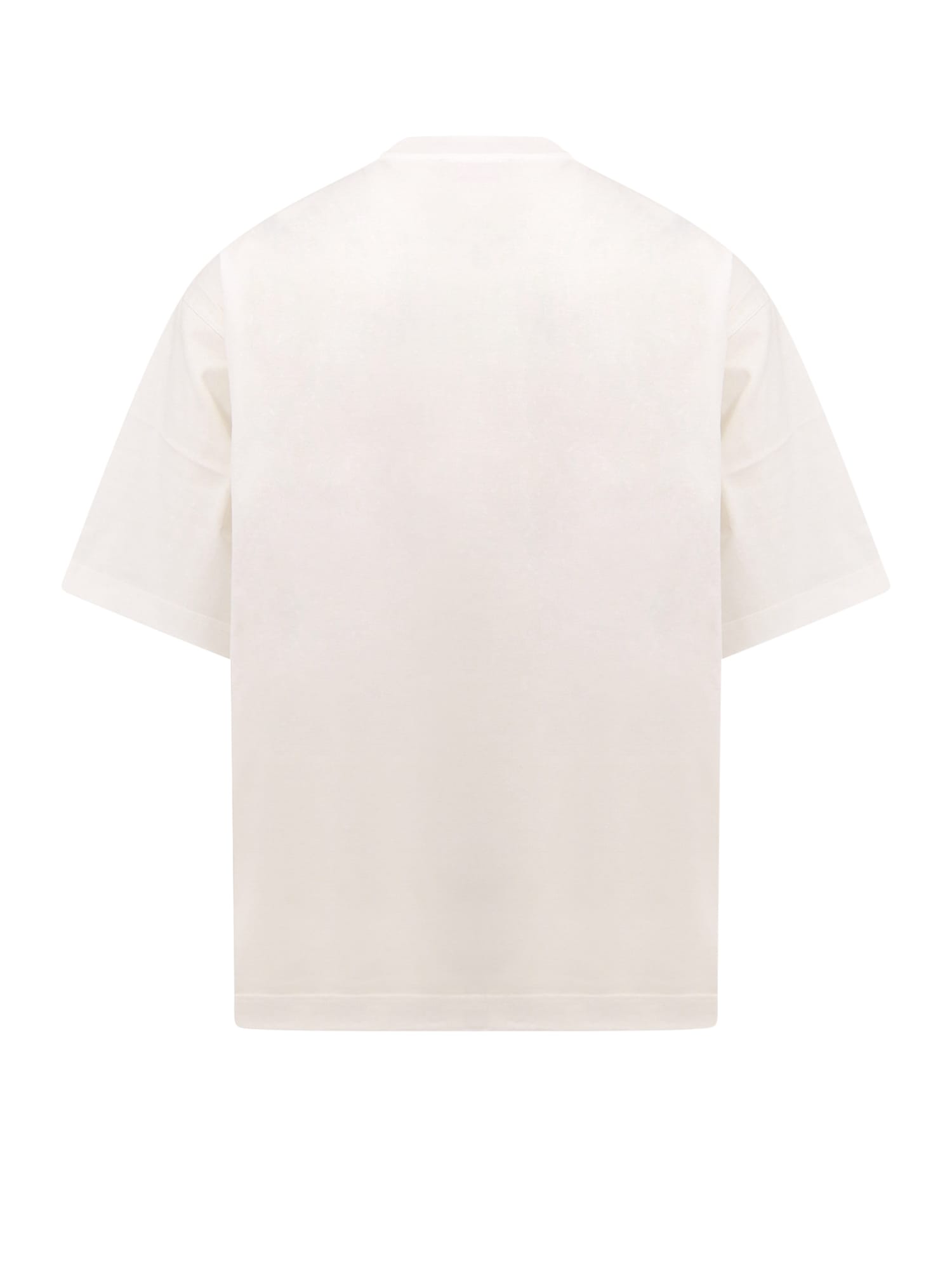 Shop Marni Dripping Flower Organic Cotton T-shirt In Lily White