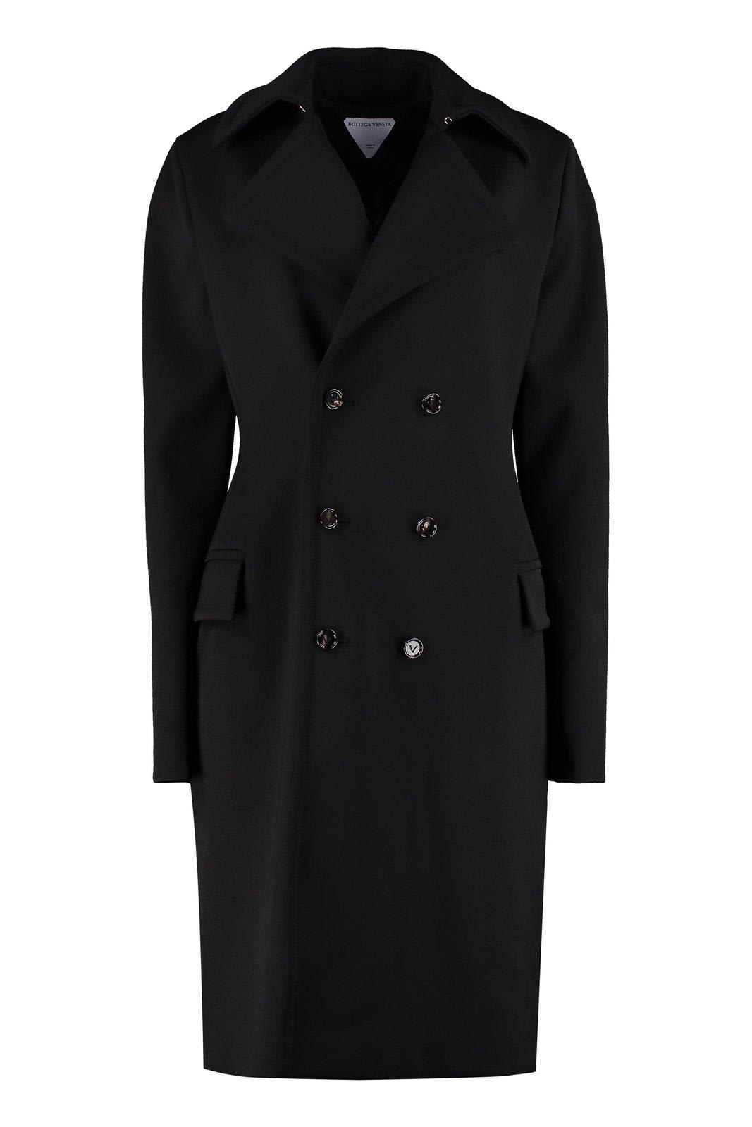 コート Bottega Veneta double-breasted stretch wool coat Bottega Veneta Double-breasted Wool Coat In Black | ModeSens