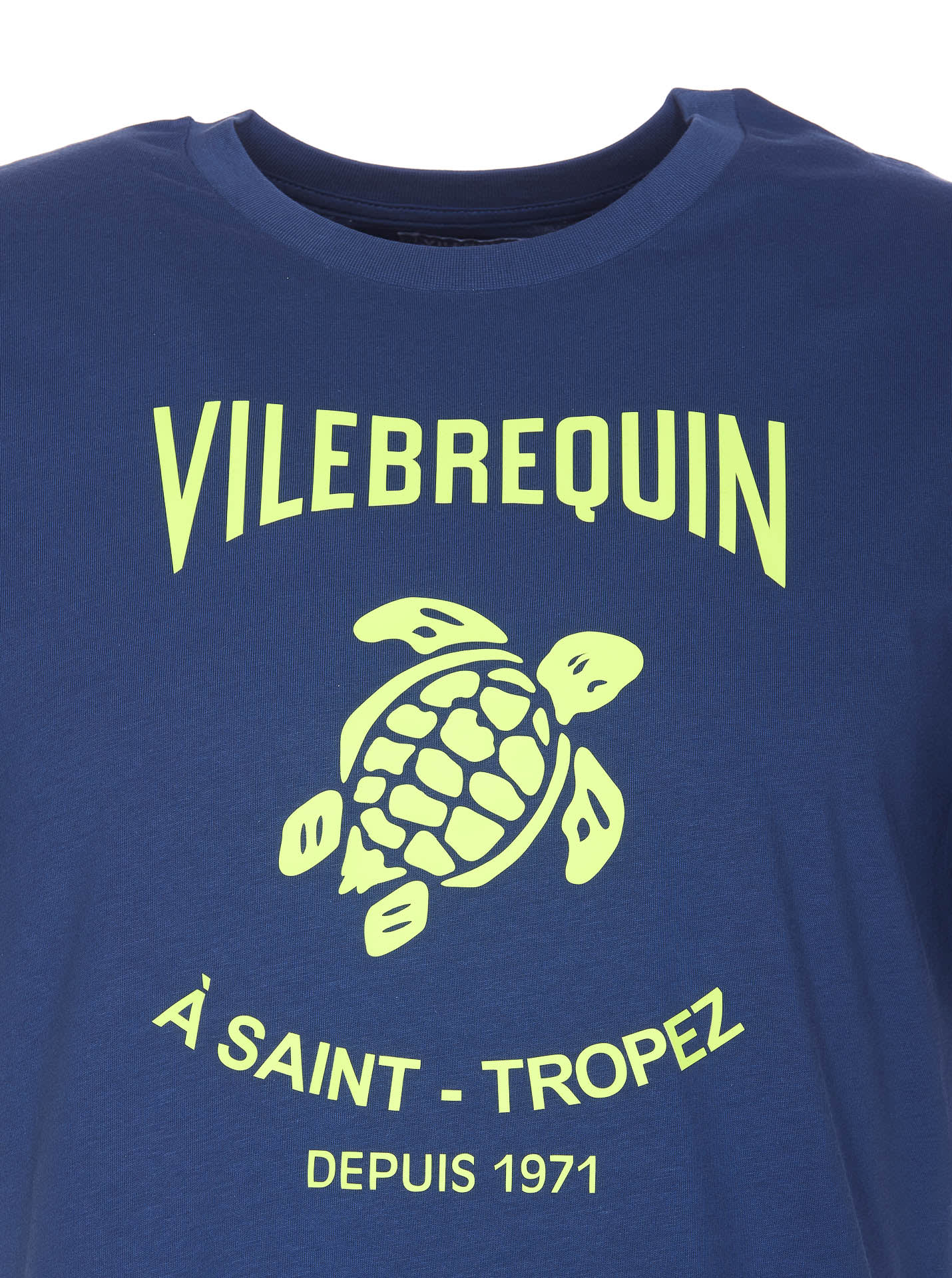 Shop Vilebrequin T-shirt Tortue Flockee In Blue