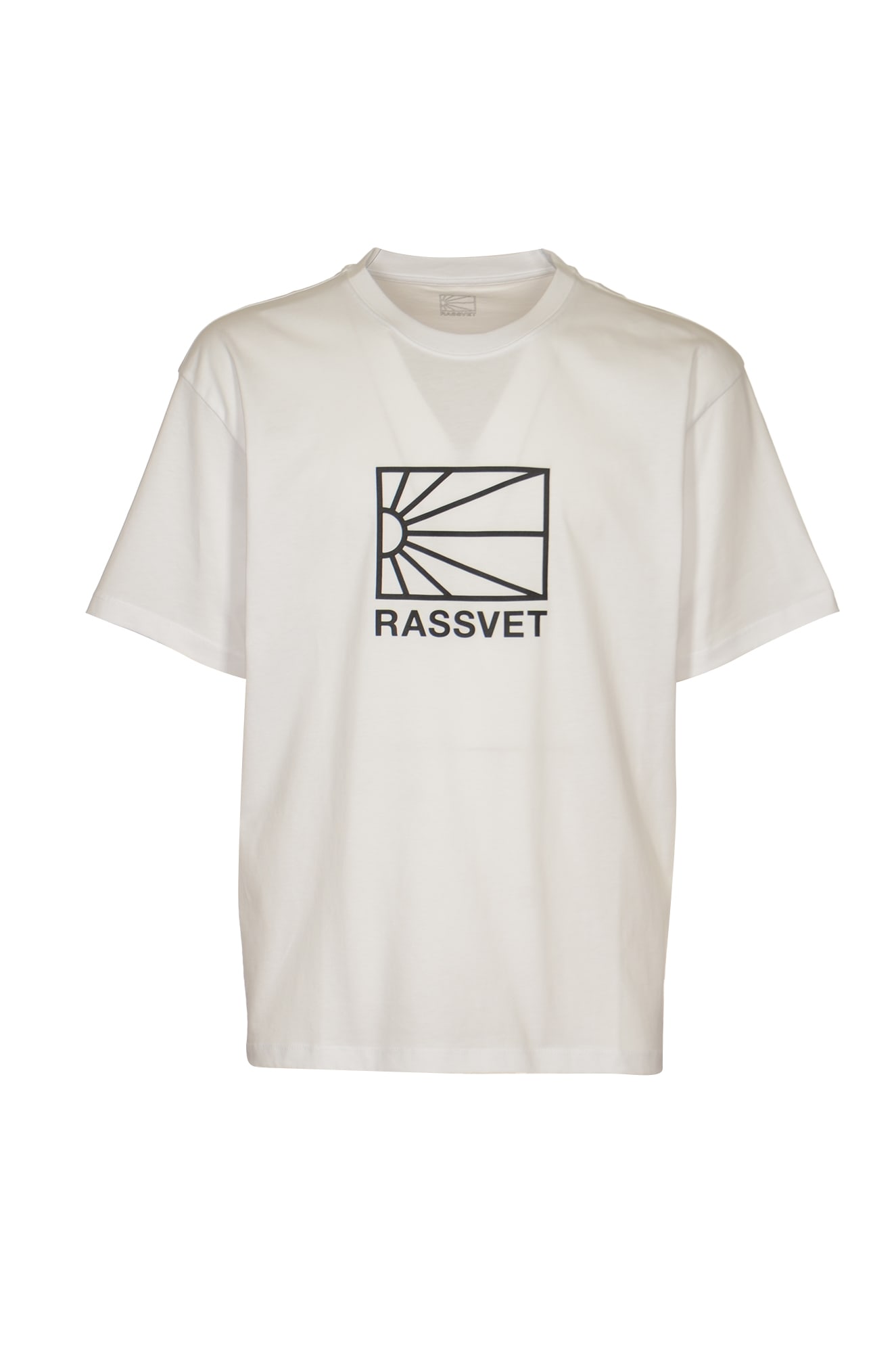 Shop Paccbet Chest Logo Round Neck T-shirt In White