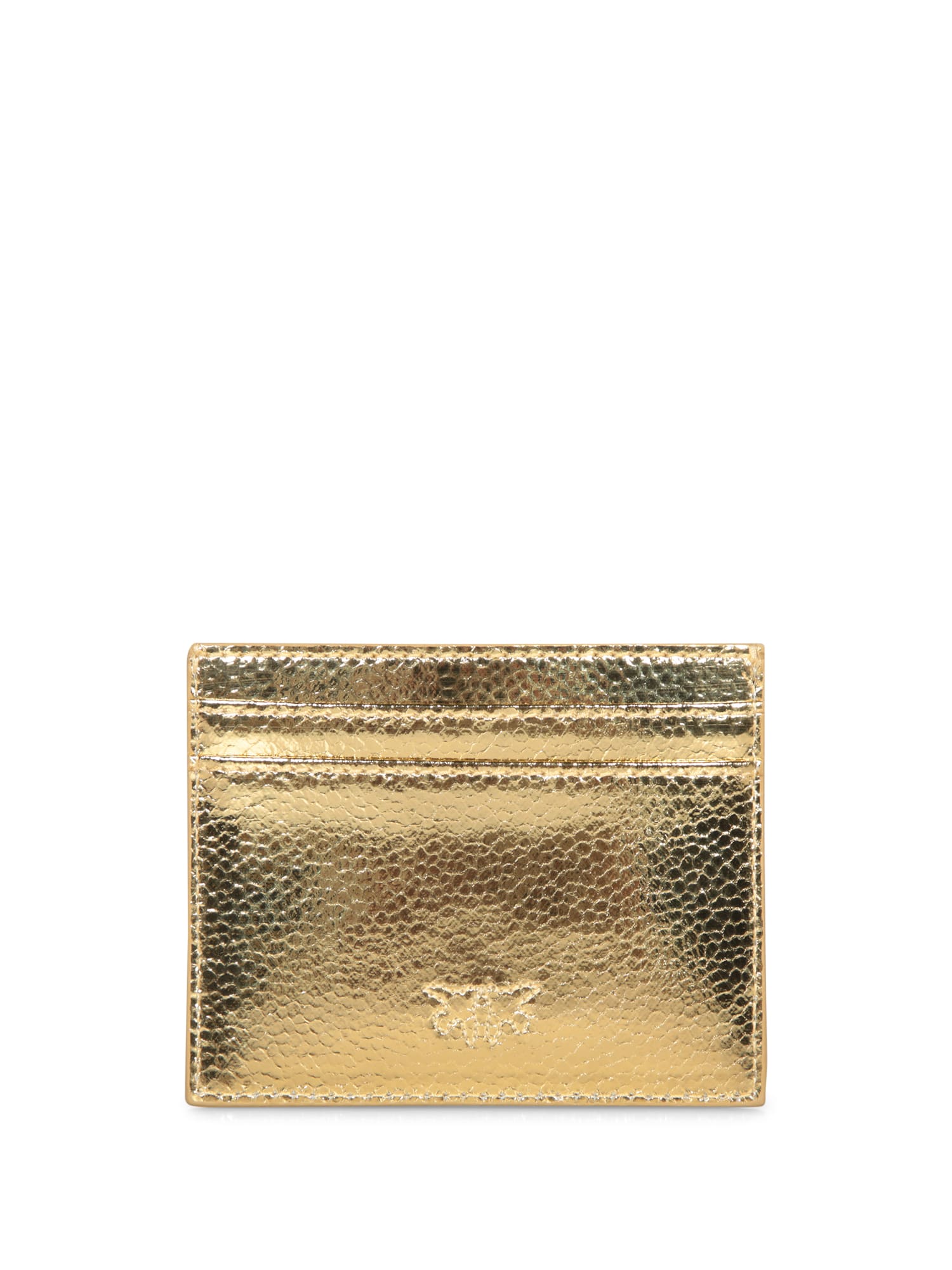 Shop Pinko Gold Metallic Card Holder