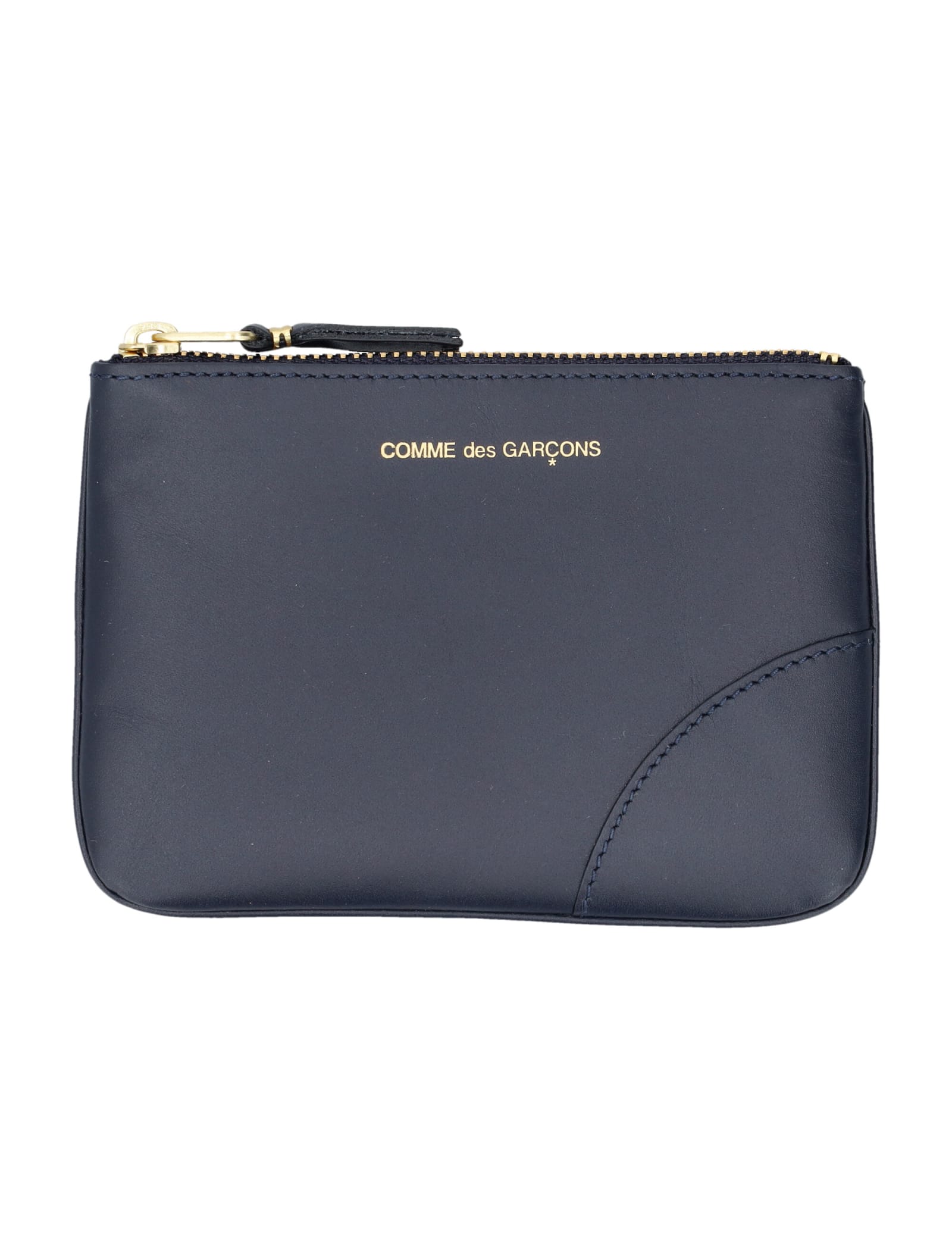 Comme Des Garçons Xsmall Zip Pouch Classic Leather In Navy