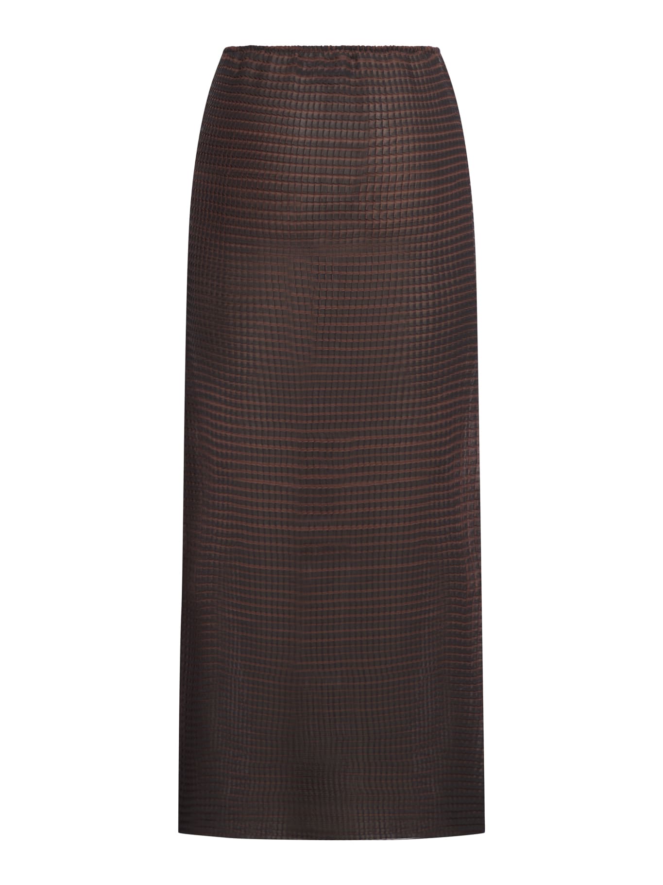 Shop Sunnei Thermo Frise` Skirt In Chocolate Plum
