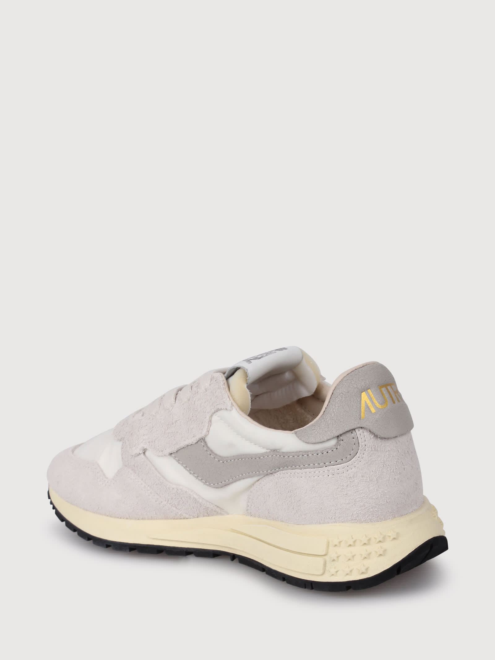 Shop Autry Reelwind Panelled Suede Sneakers