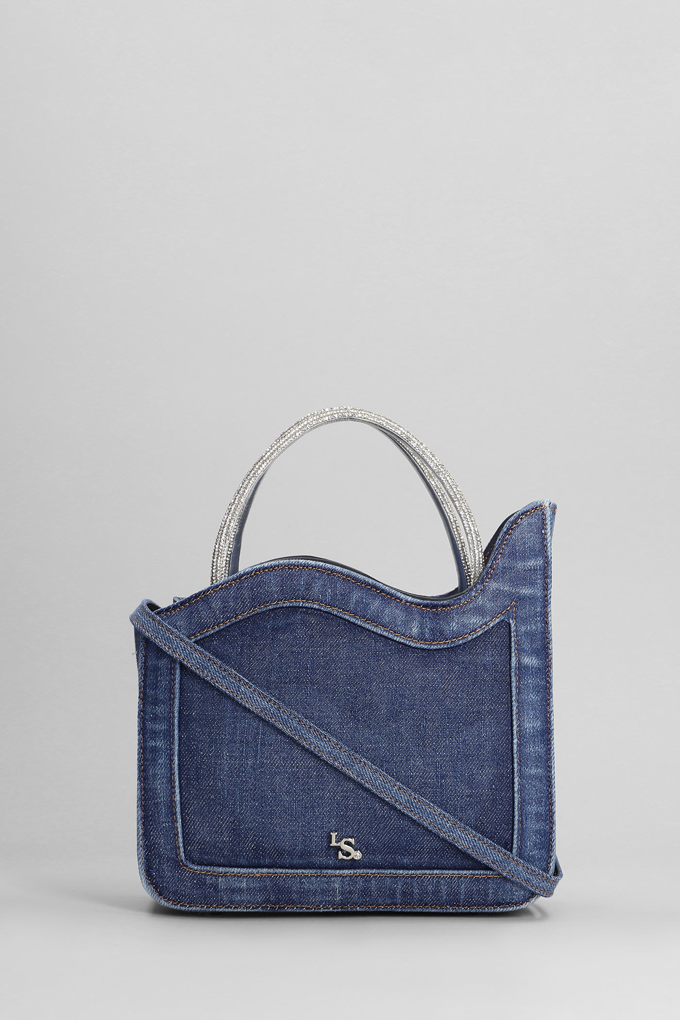 Ivy Shoulder Bag In Blue Denim