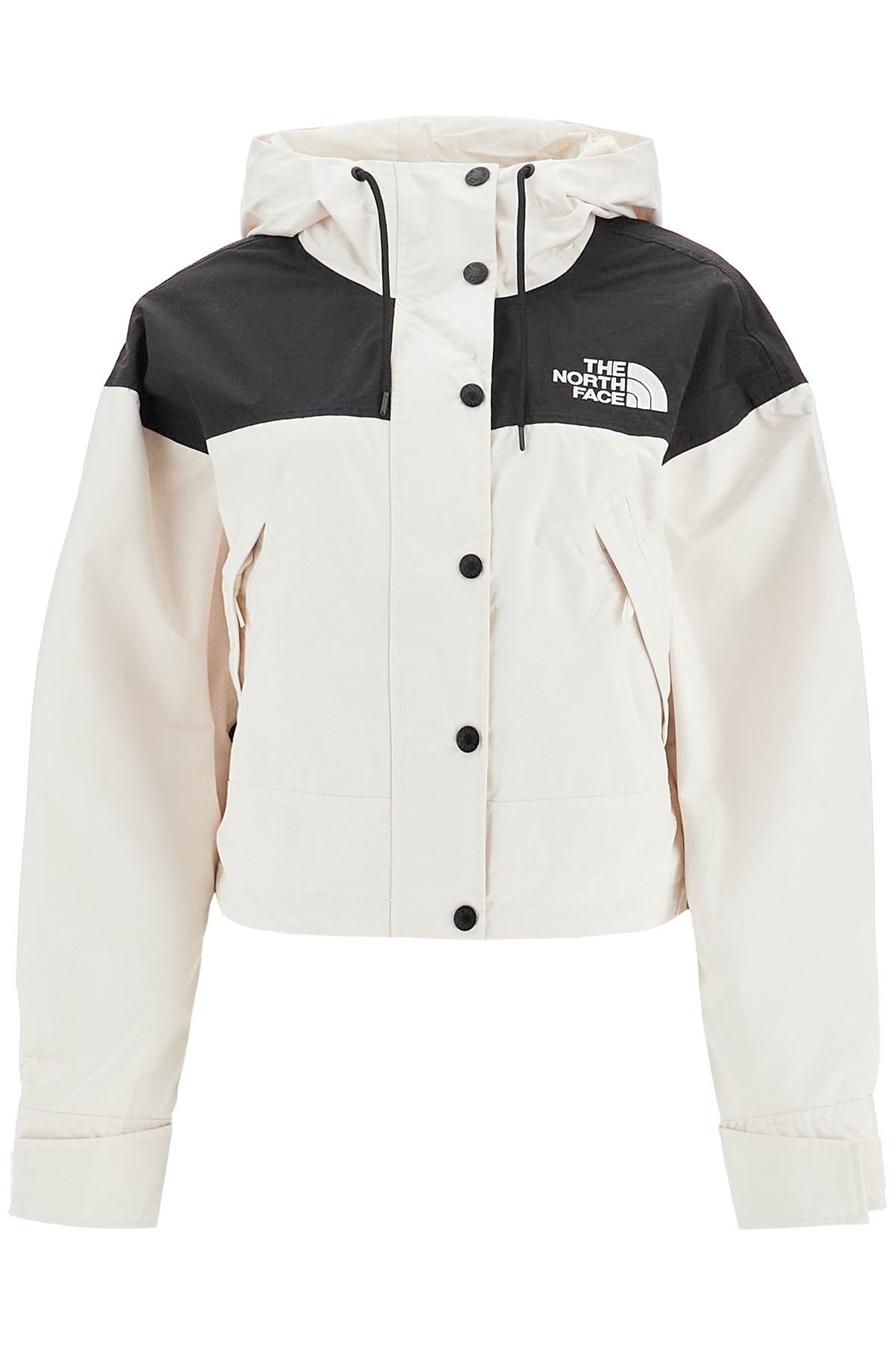 Shop The North Face Reign On Windbreaker Jacket In White Dune/tnf Black (white)