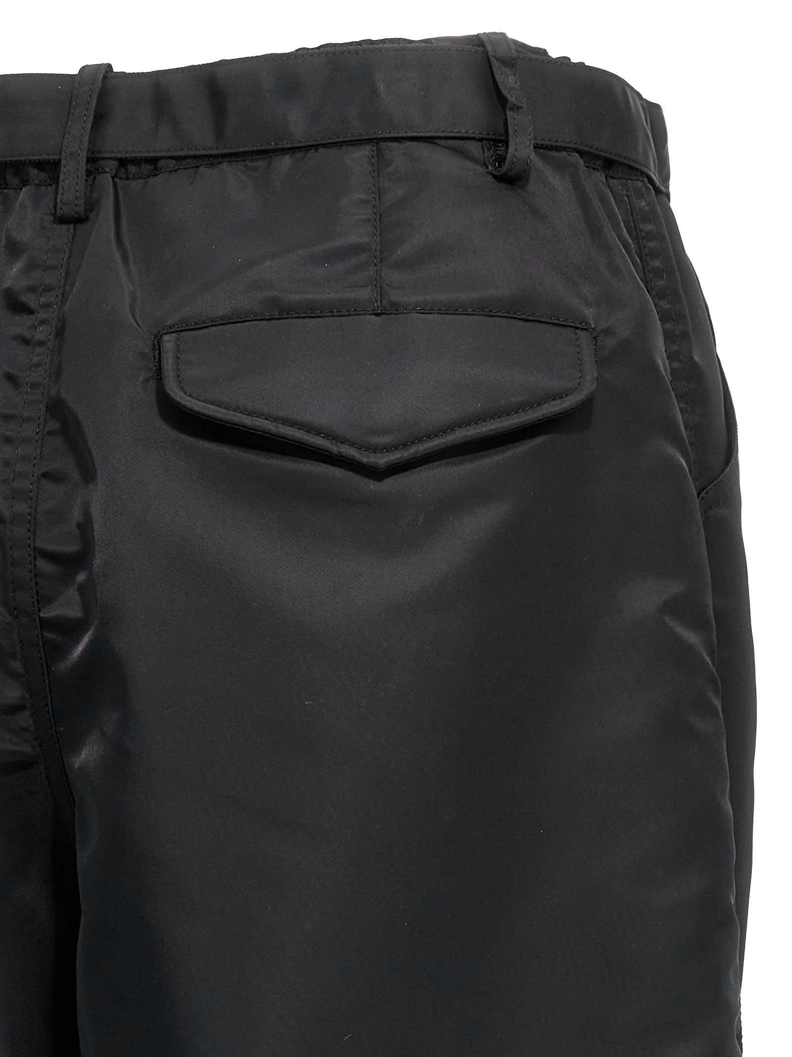 Shop Sacai Nylon Twill Pants In Nero