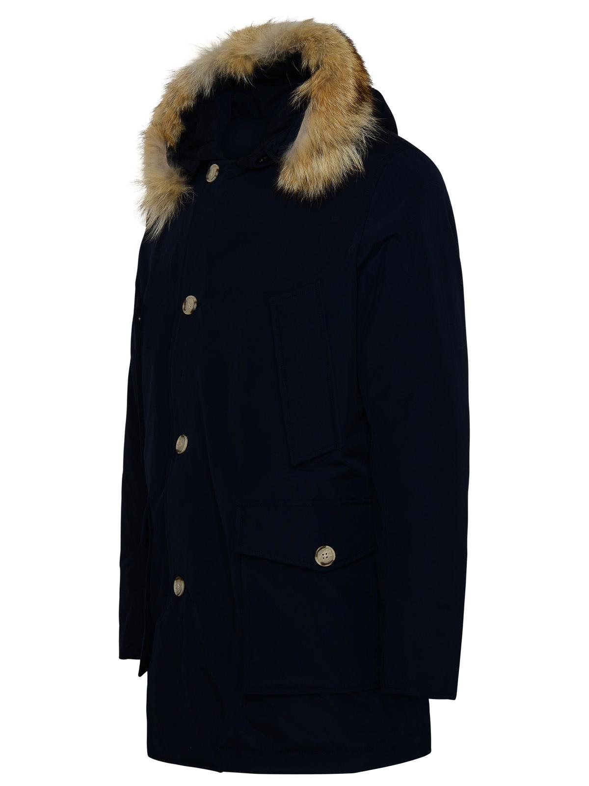 Shop Woolrich Arctic Parka In A Cotton Blend In Blue