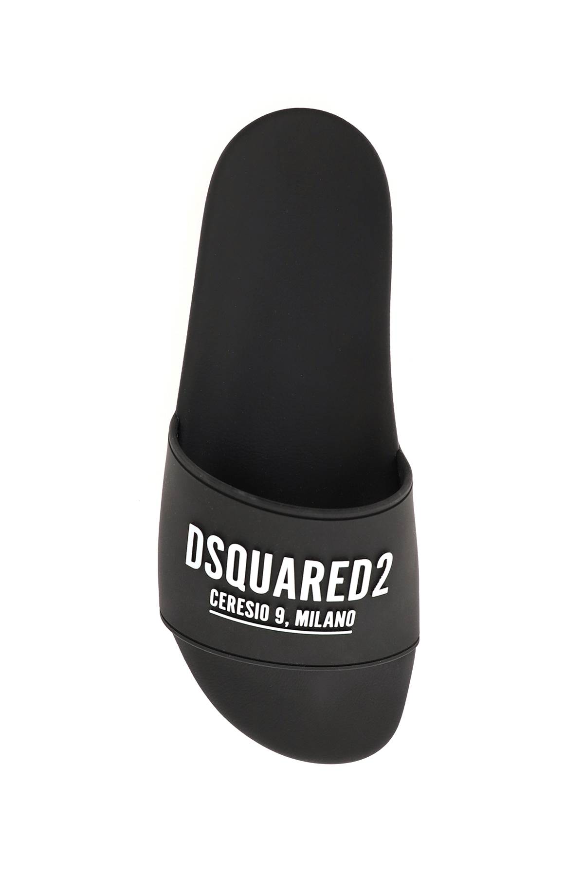Shop Dsquared2 Ceresio 9 Rubber Slides In Black (black)