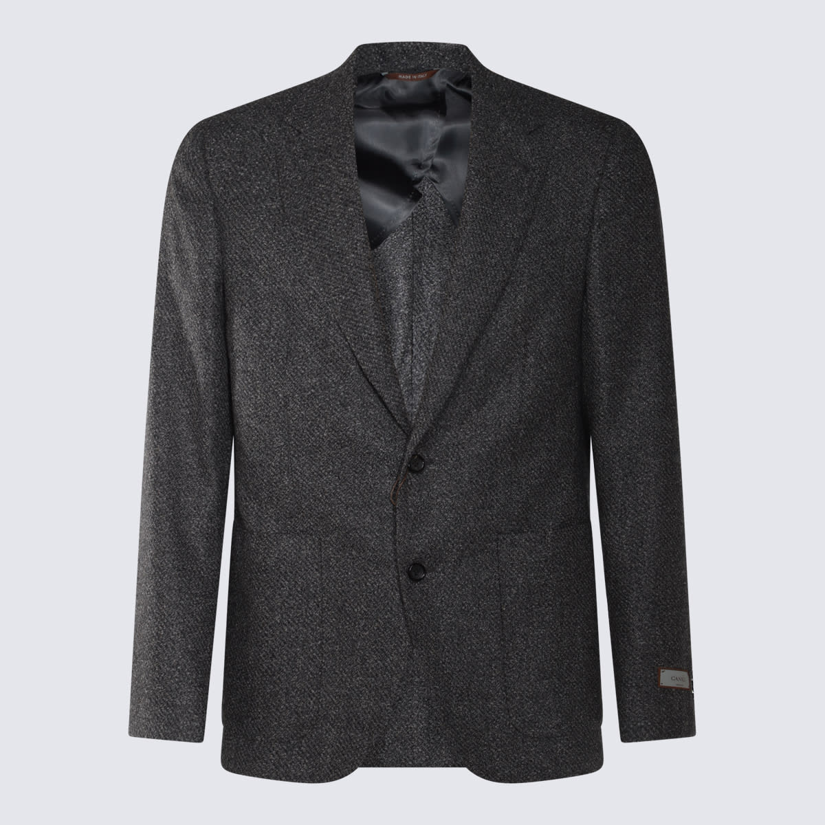 Shop Canali Dark Grey Blazer