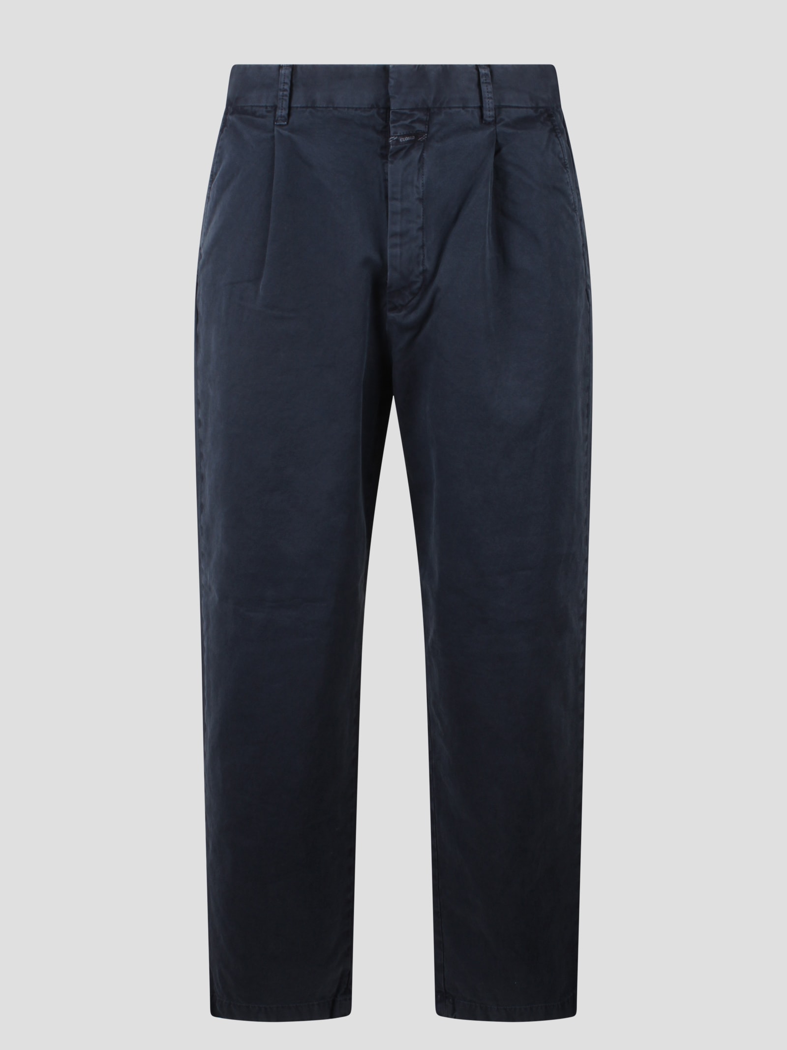 Shop Closed Blomberg Wide Trousers In Dark Blue