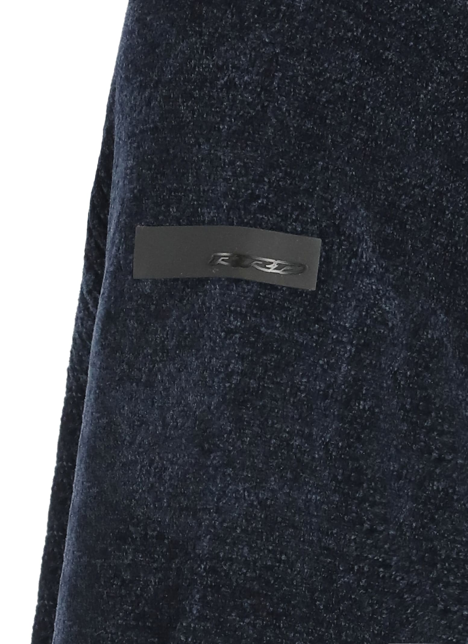 Shop Rrd - Roberto Ricci Design Velvet Turtleneck Sweater In Blue