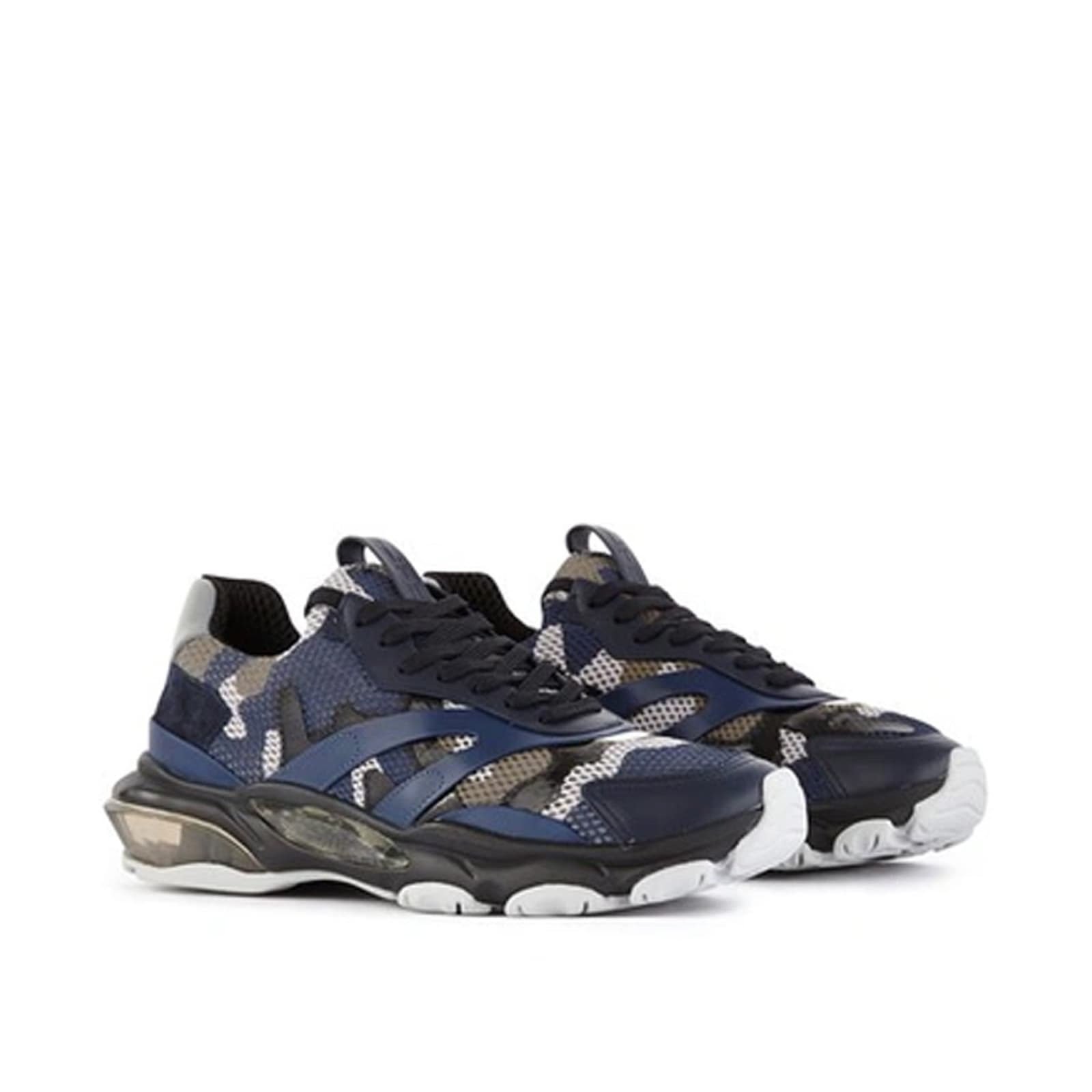 Valentino Garavani Bounce Sneakers In Blue