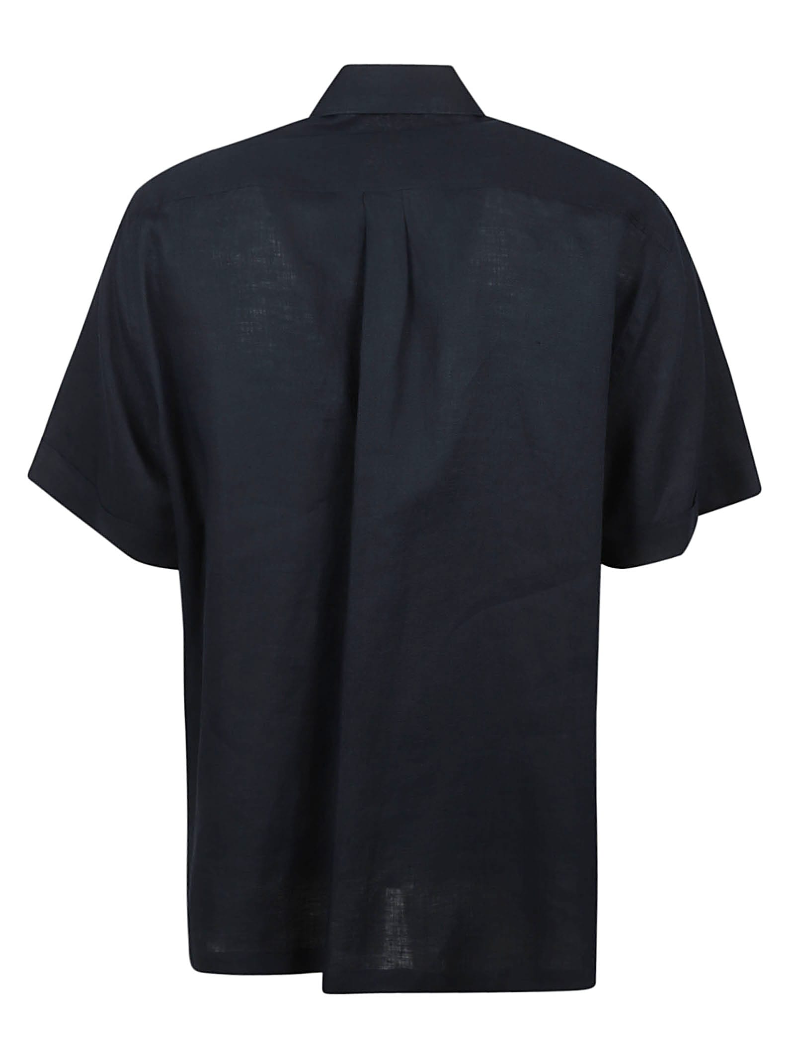 Shop Dolce & Gabbana Logo Plaque Plain Formal Shirt In Dark Petroleum