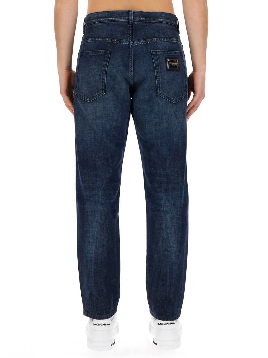 Shop Dolce & Gabbana Loose Fit Jeans In Denim