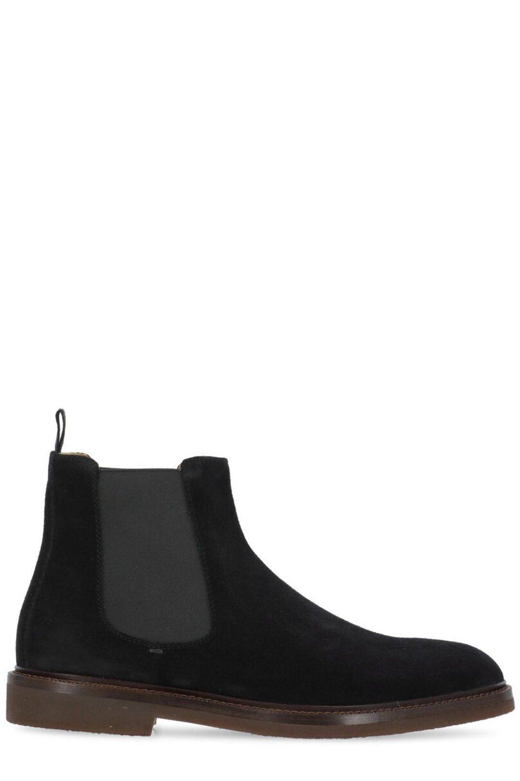 Brunello Cucinelli Elasticated-Panel Chelsea Ankle Boots