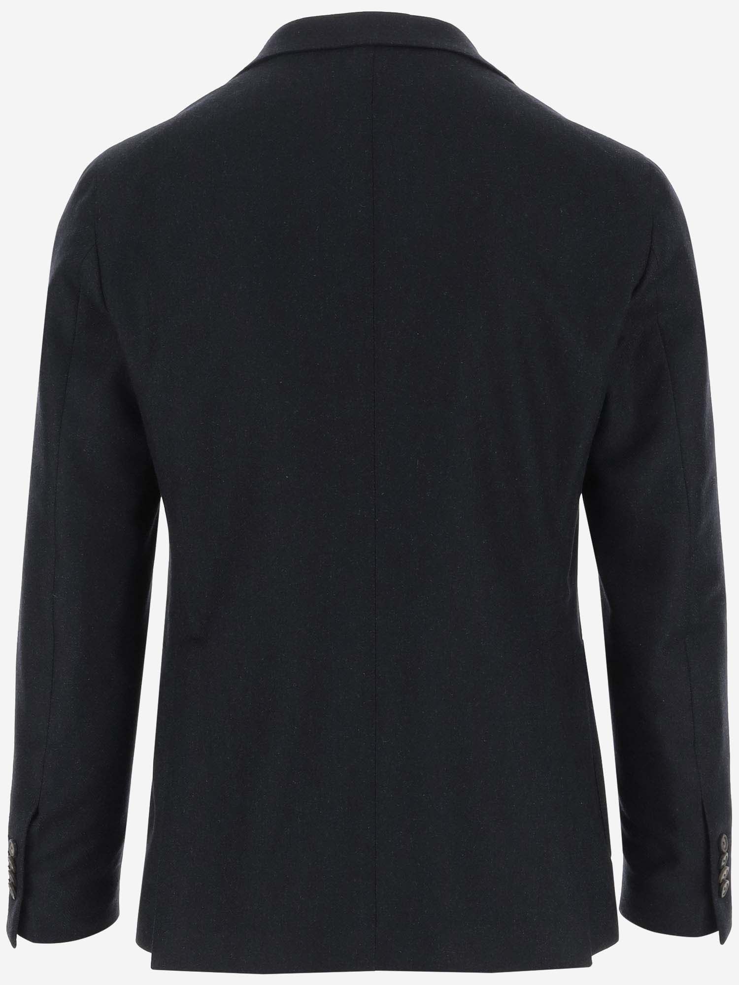 Shop Tagliatore Wool And Cashmere Single-breasted Jacket In Black