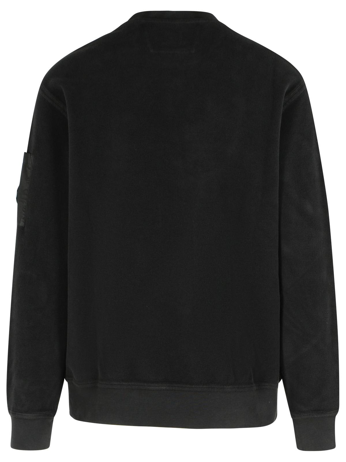 C.p. Company Pocket-patch Crew Neck Sweatshirt In Black