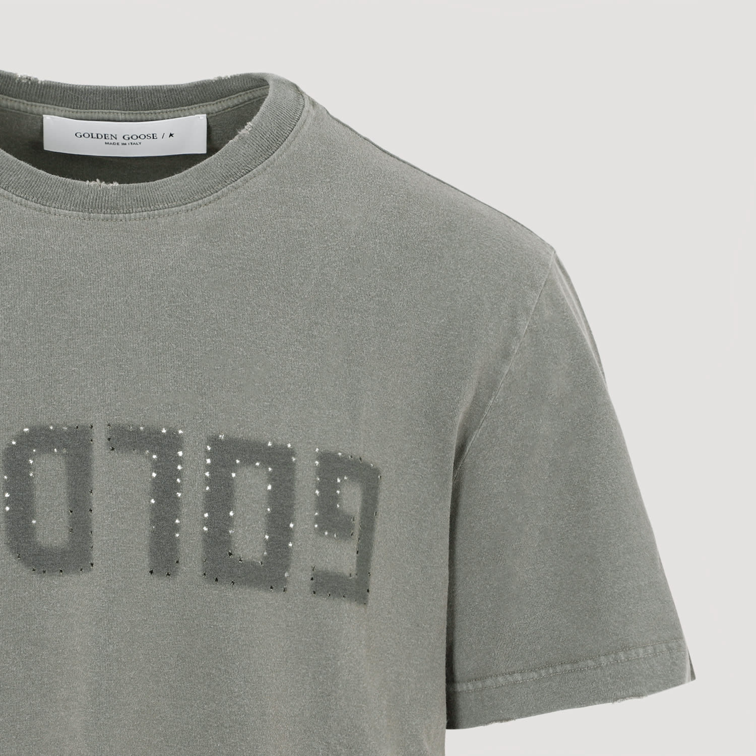 Golden Goose Golden Regular T-shirt Men In Gray