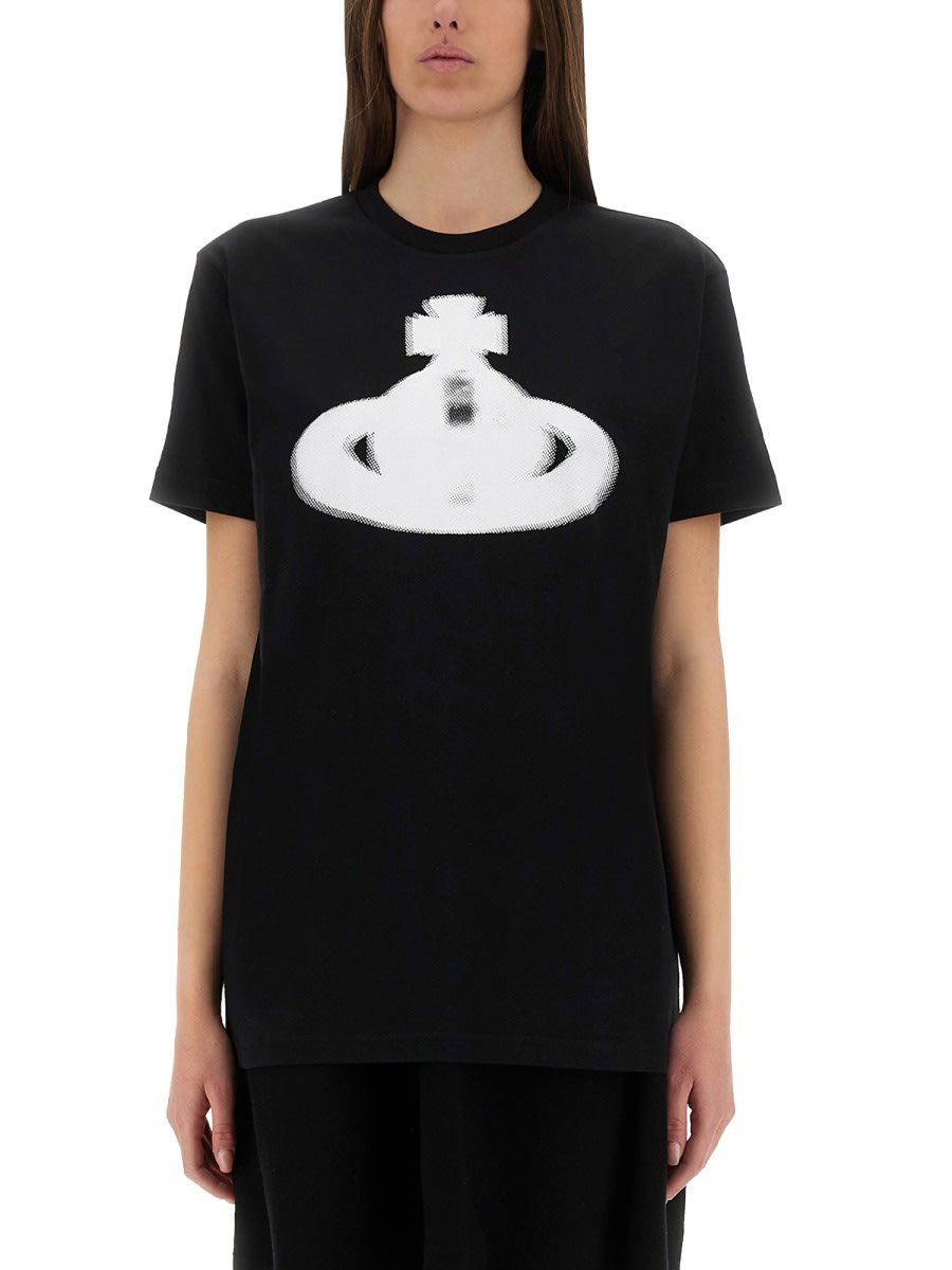 Shop Vivienne Westwood Halftone Orb T-shirt In Black