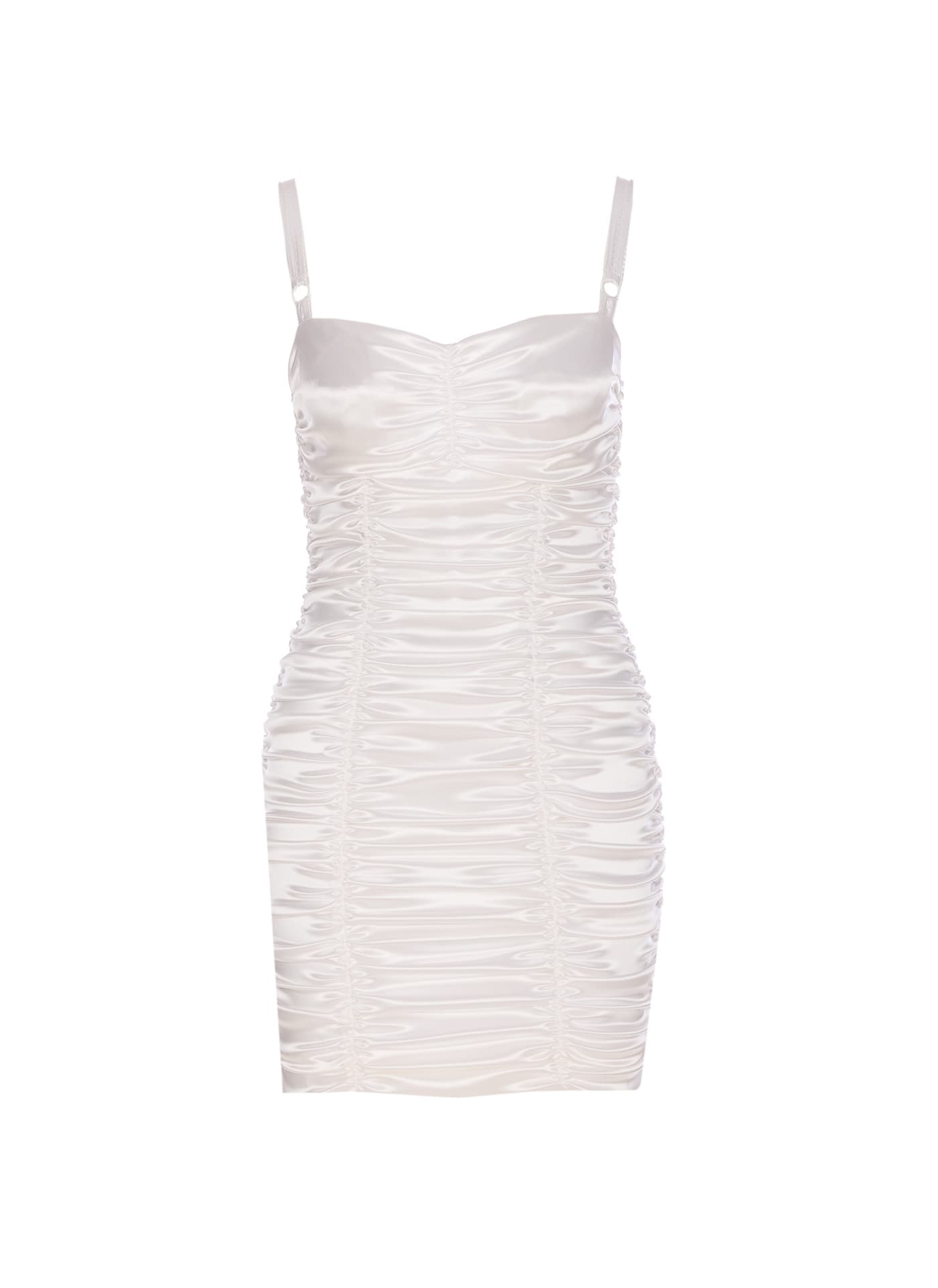 Dolce & Gabbana Mini Draped Satin Dress