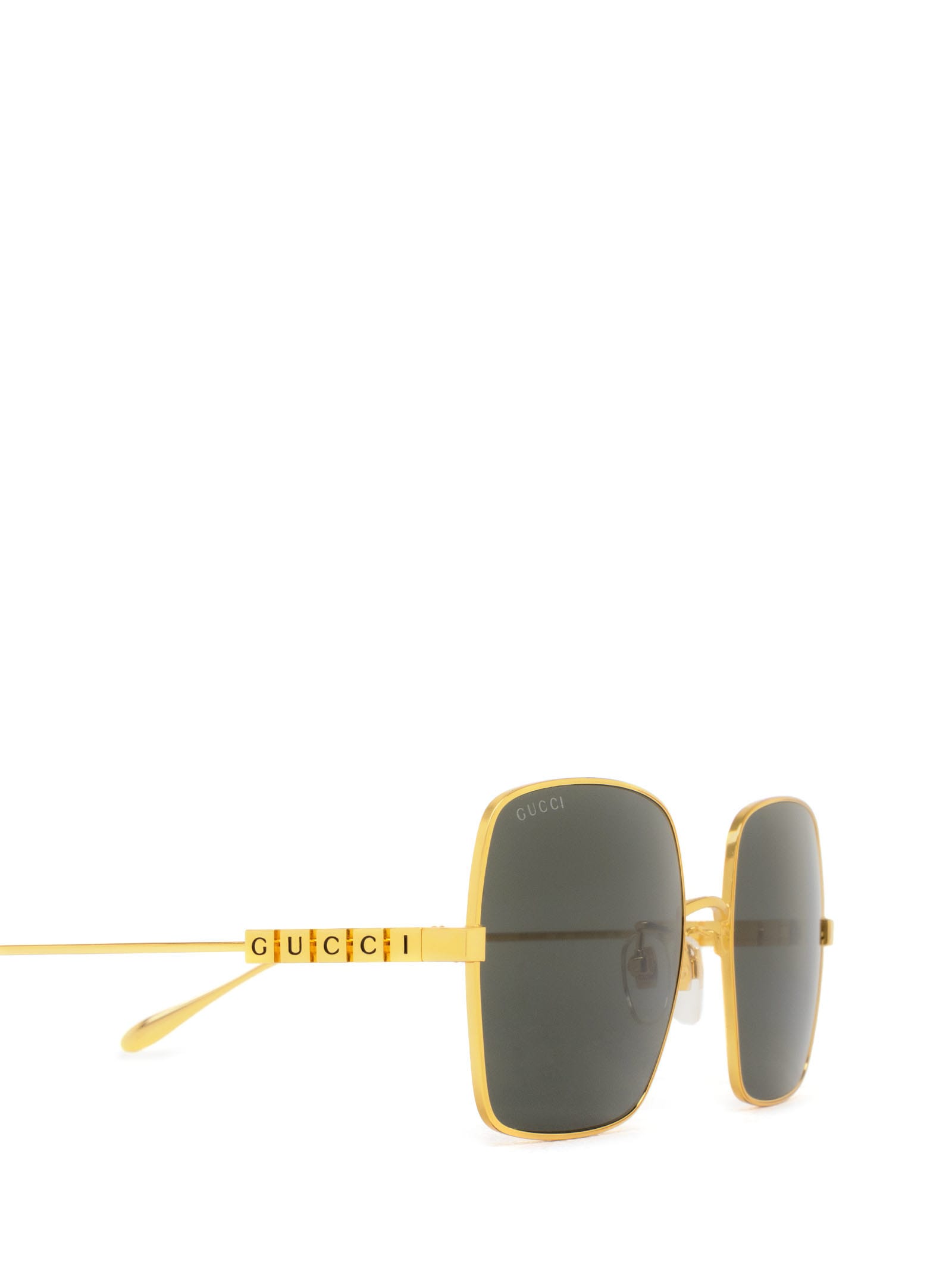 Shop Gucci Gg1434s Gold Sunglasses