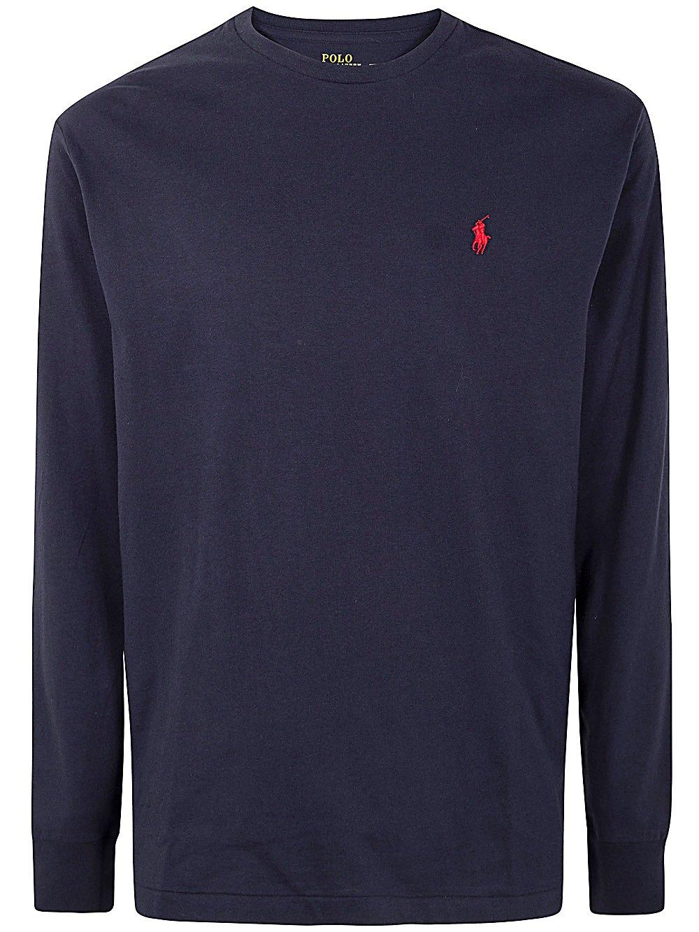 Shop Ralph Lauren All Fits Jersey Long-sleeved T-shirt In Ink