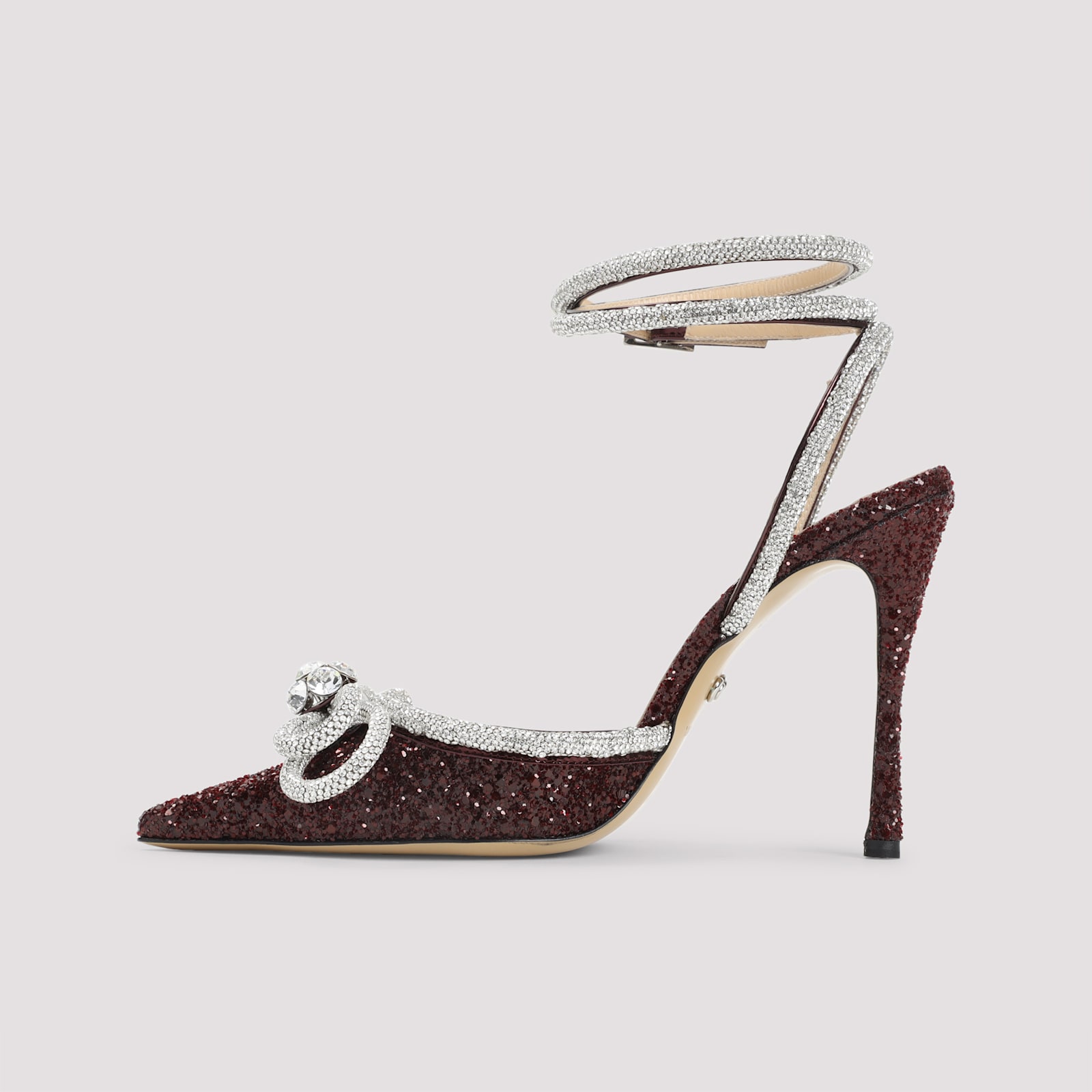 Mach & Mach Double Bow 110 Pumps In Burgundy