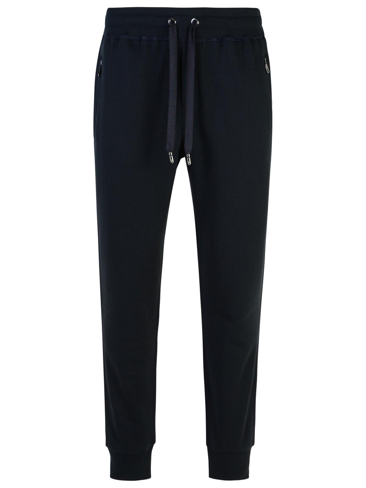 Shop Dolce & Gabbana Jogger Navy Cotton Pants