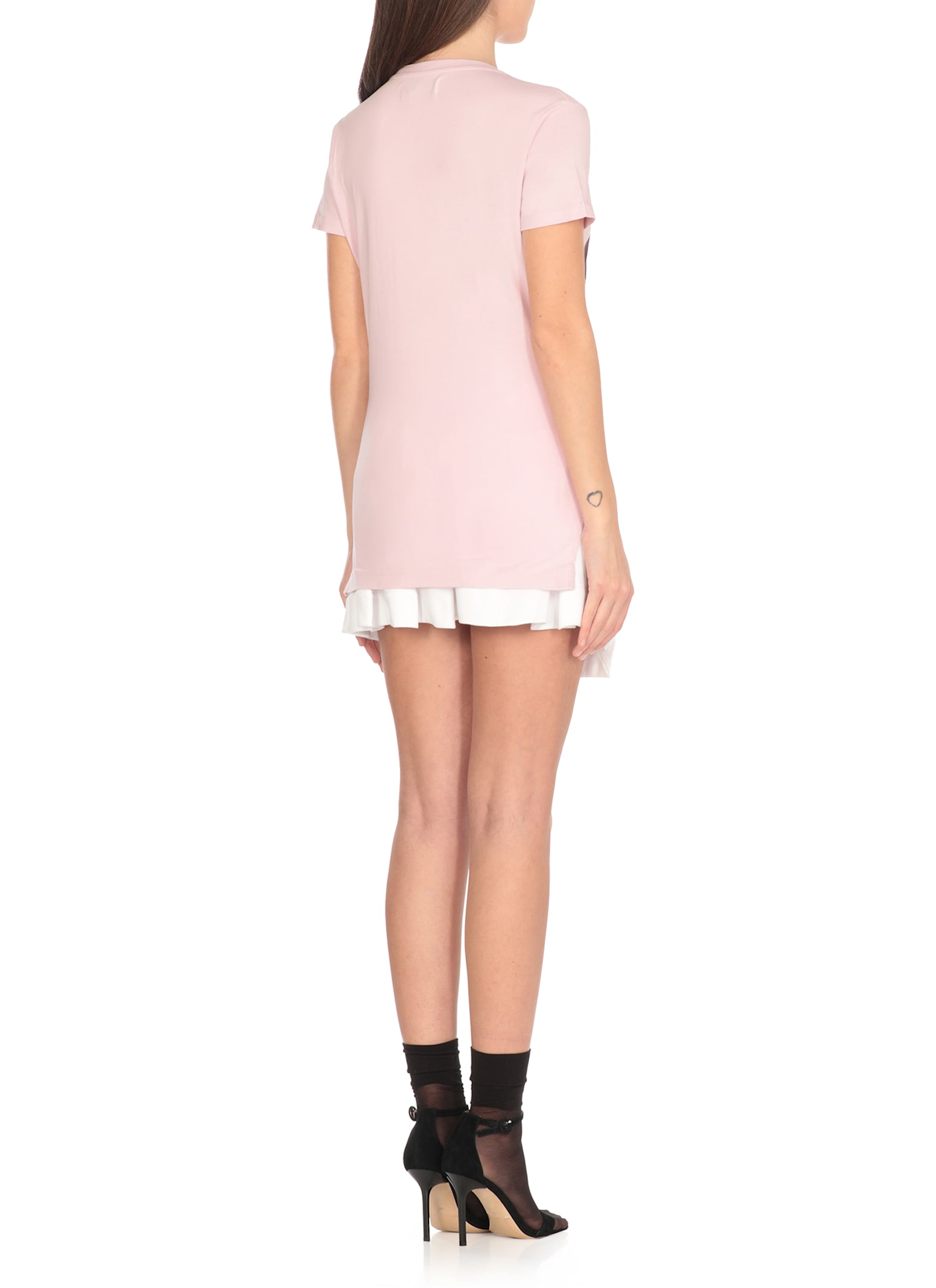 Vivienne Westwood Crew Neck Graphic Print Spray-paint Effect Top In Pink