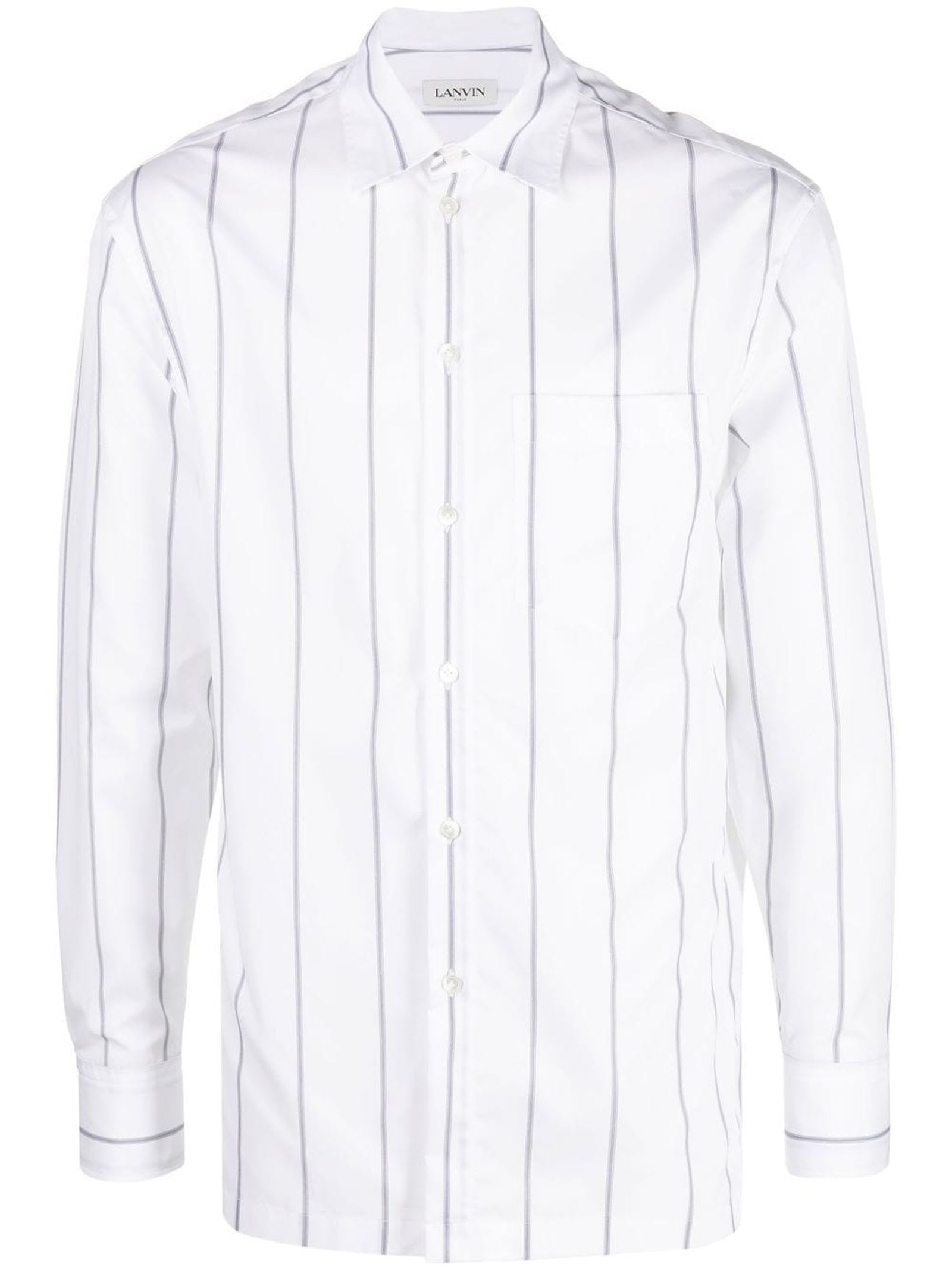 Lanvin White Cotton Blend Shirt
