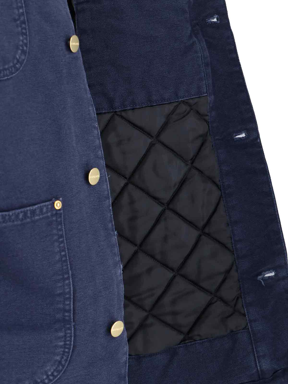 Carhartt Casual Jacket With Long Sleeves And Pockets In Blue