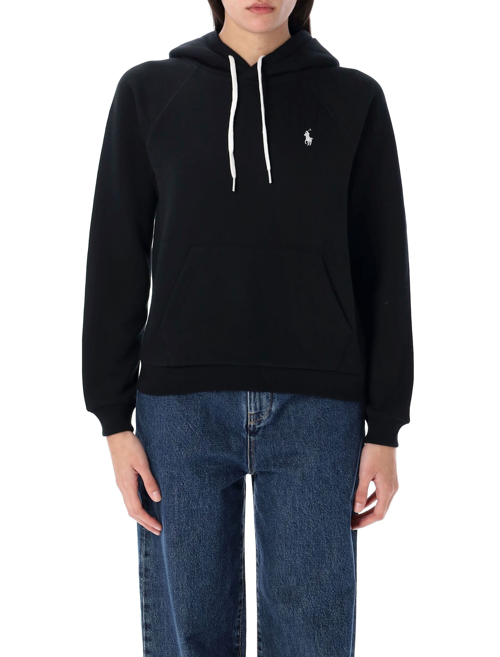 Polo Ralph Lauren Prl Shrknhd Long Sleeve Sweatshirt In Black