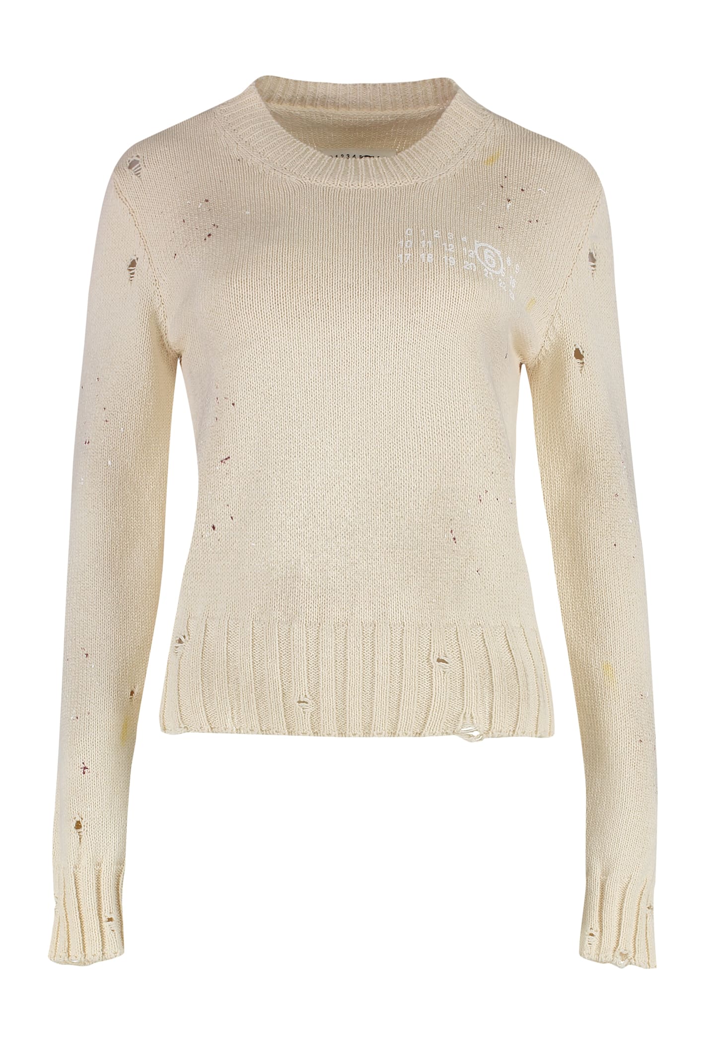 Mm6 Maison Margiela Cotton Crew-neck Sweater