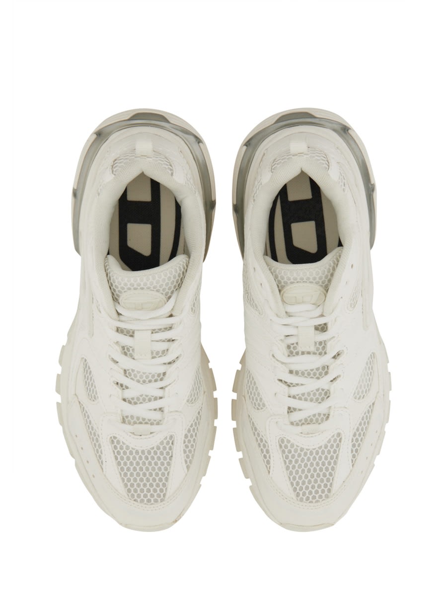 Shop Diesel S-serendipity Pro-x1 W Mesh Panelled Sneakers In White