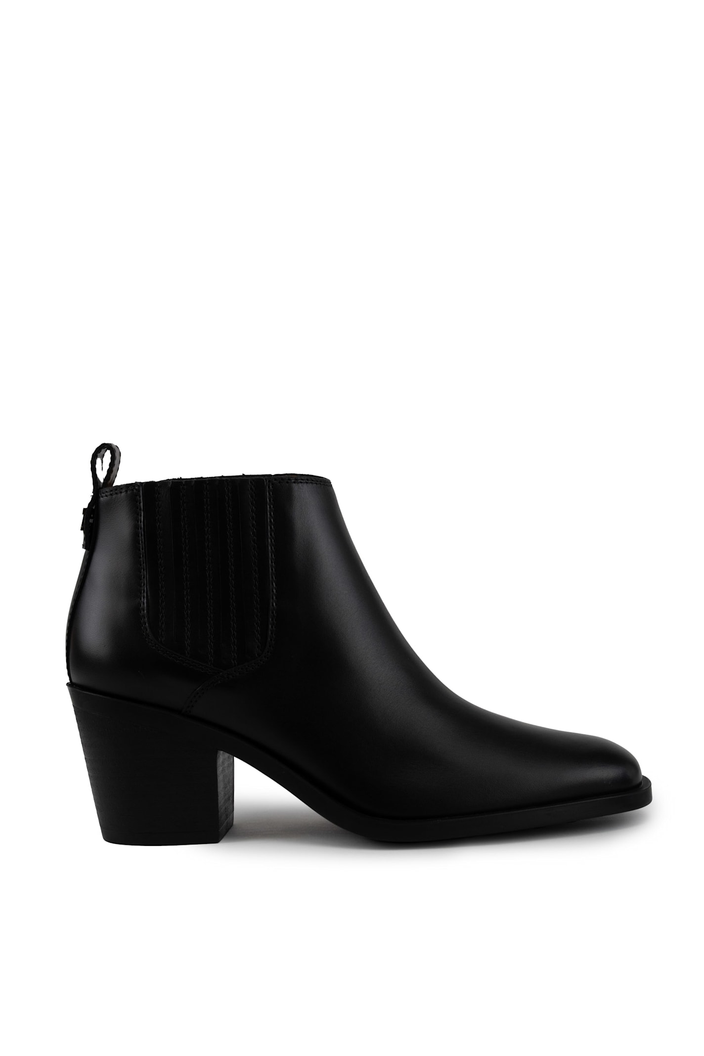 Shop Tod's Black Leather Ankle Boot In Nero