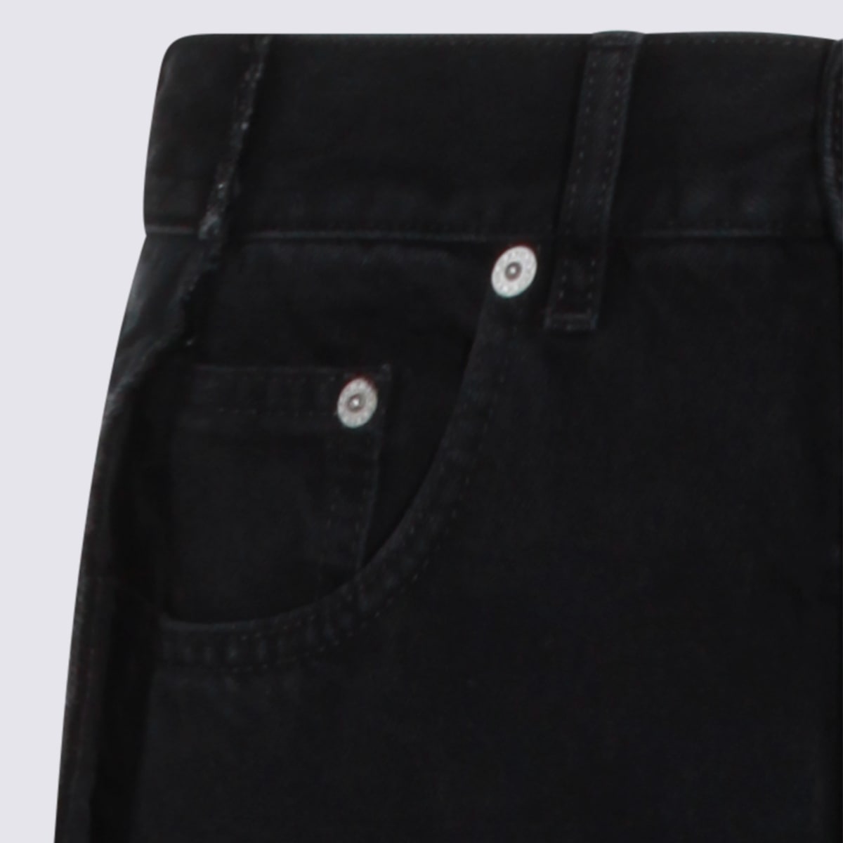 Mm6 Maison Margiela Black Cotton Denim Jeans In Black