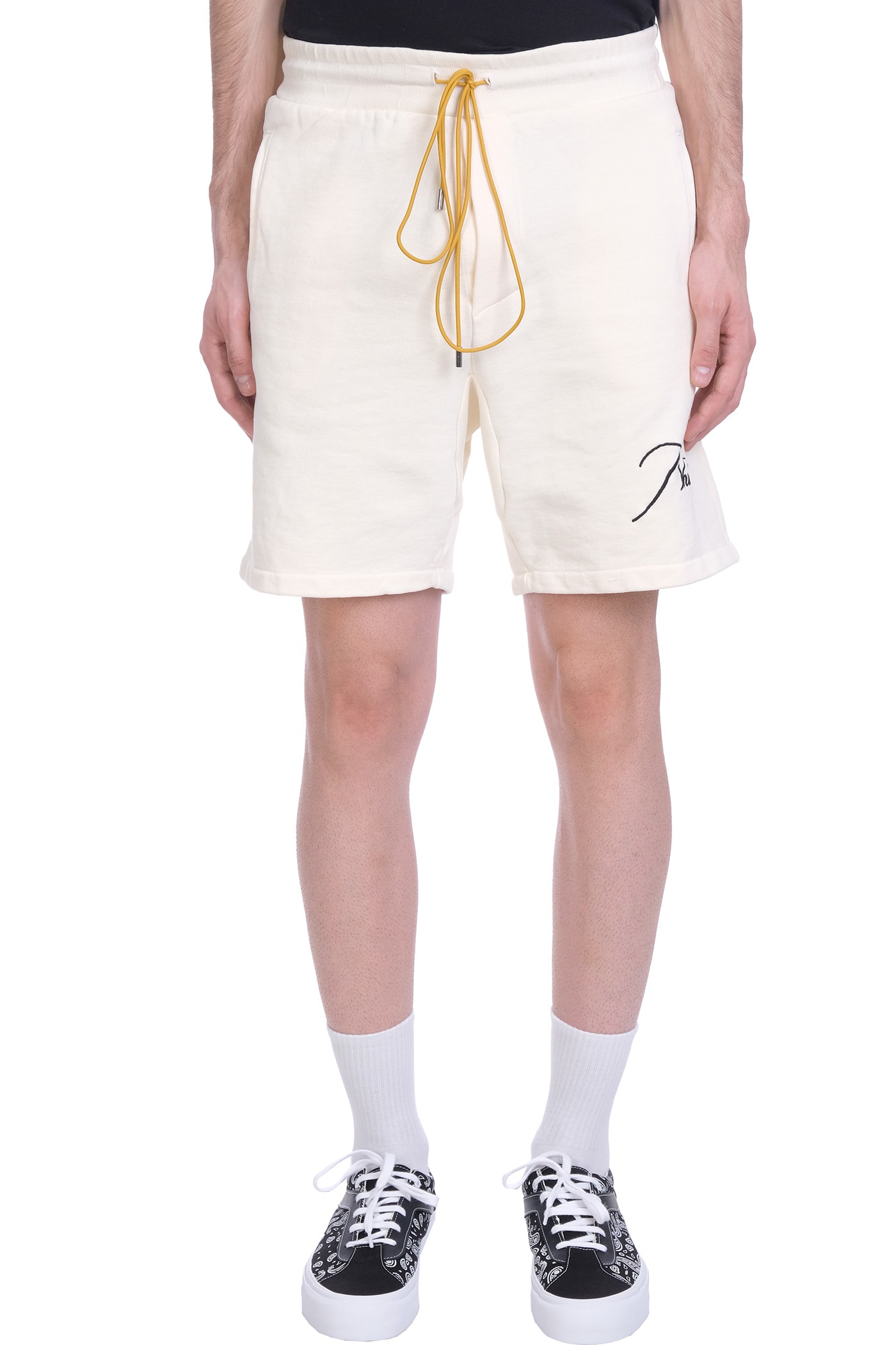Rhude Shorts In White Cotton