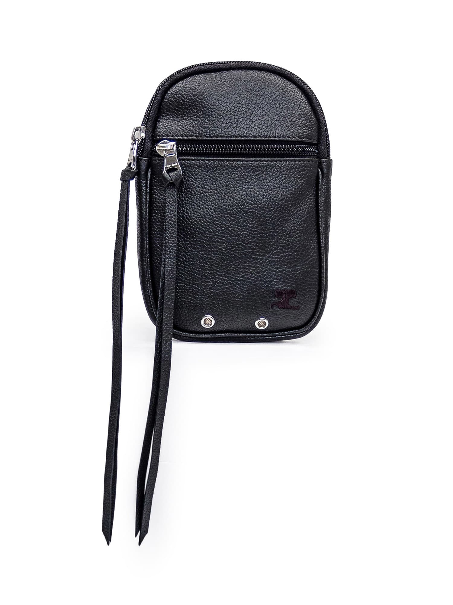 Shop Courrèges Leather Crossbody Bag In Black