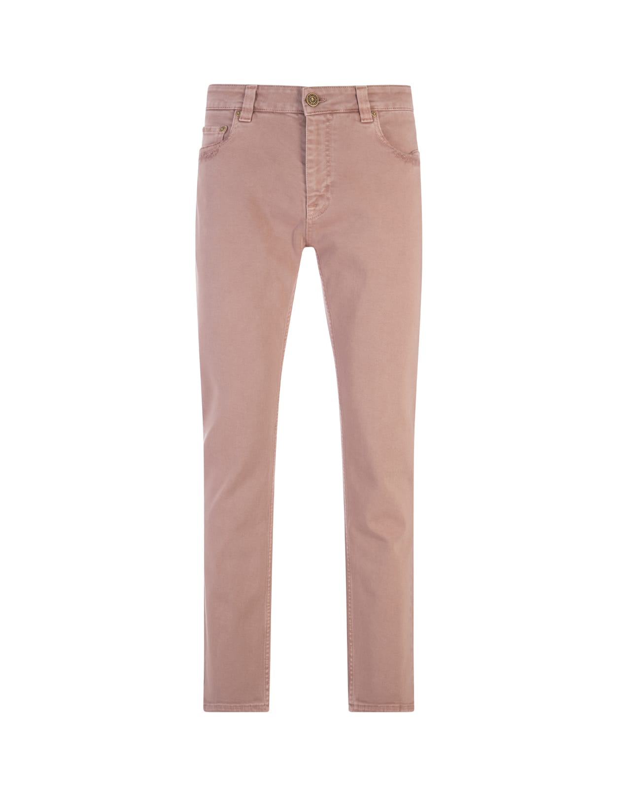Etro Man Pink Jeans With Tears