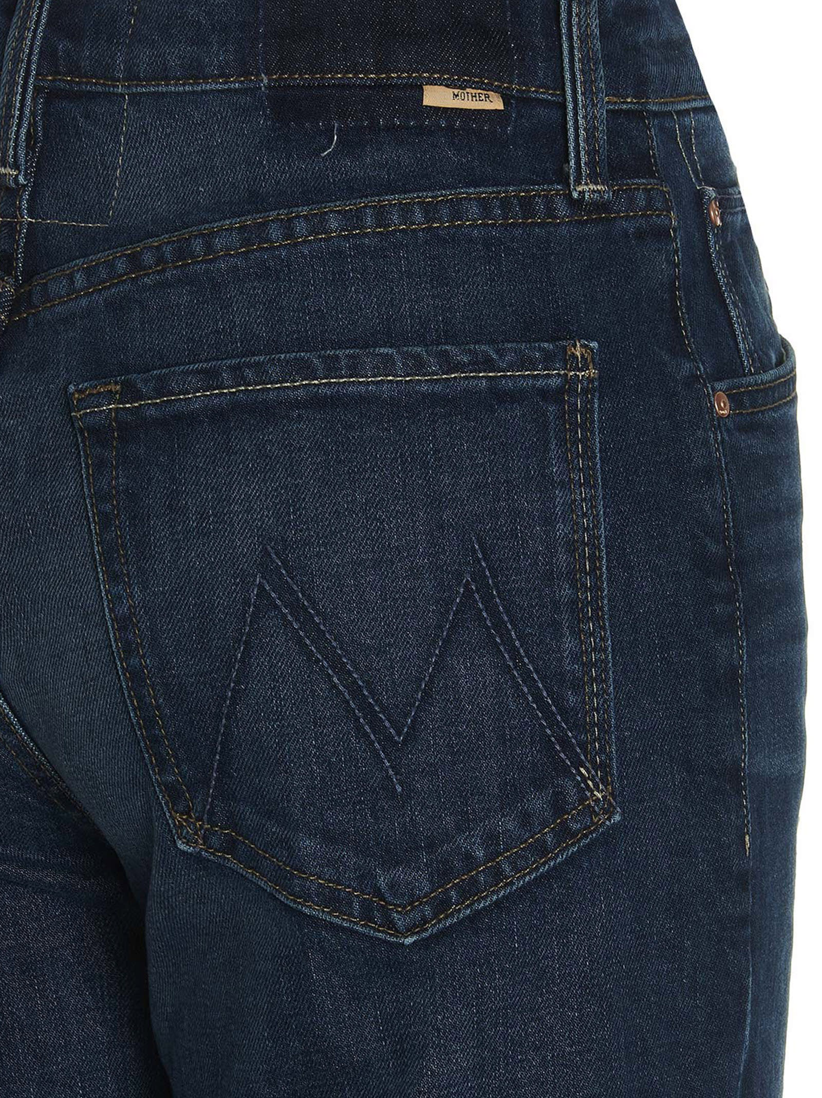 Shop Mother Jeans The Rambler Zip Ankle In Wai Blue