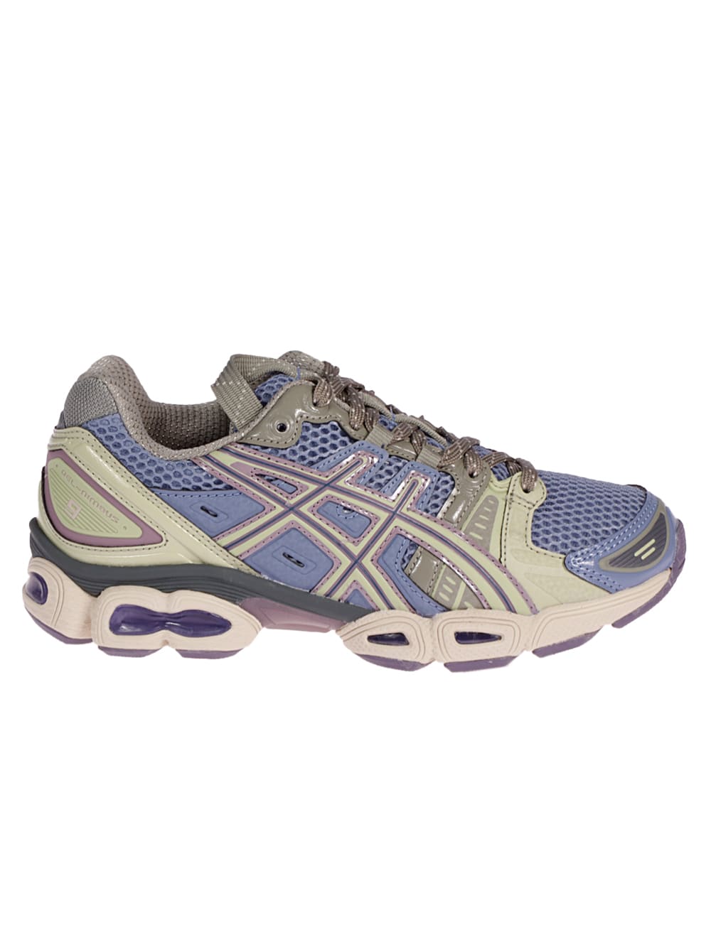 Asics Ub3-s Gel-nimbus 9 Mesh And Faux-leather Trainers In 400