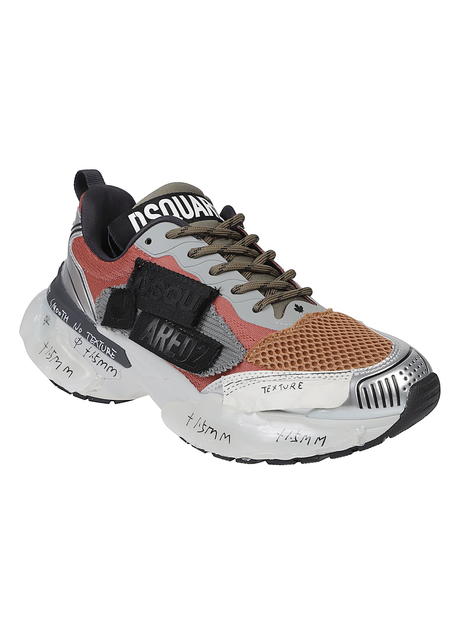 Dsquared2 Faster Lace-up Low Top Sneakers In Multi