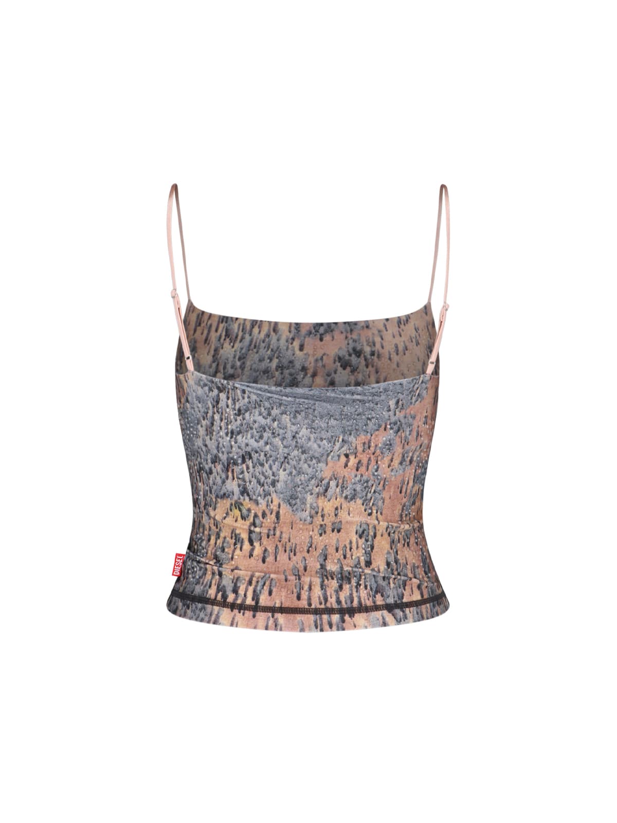 Diesel Rhinestone Tank Top T-hop-p2 In Multicolor