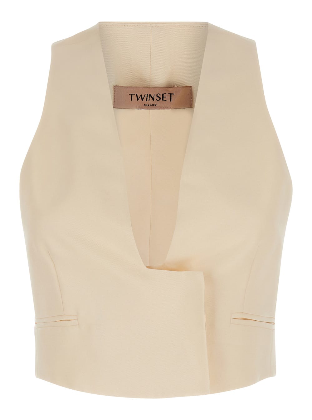 Shop Twinset Gilet In Natural