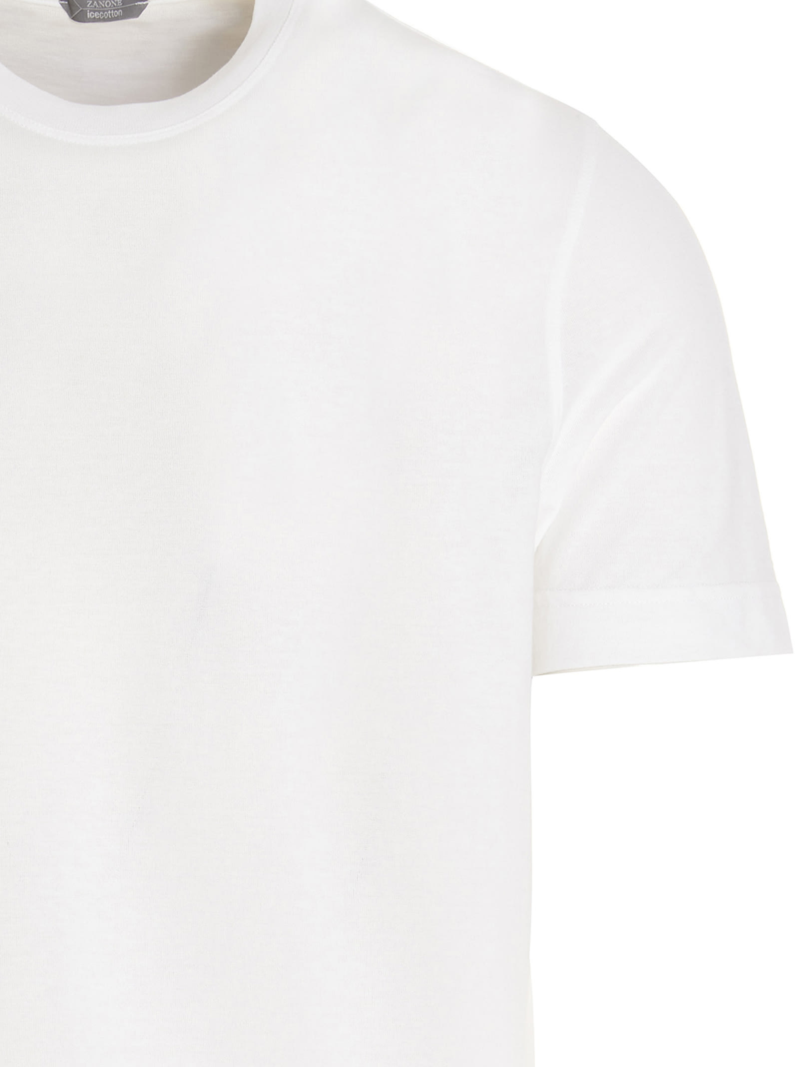 Shop Zanone Ice Cotton T-shirt In Bianco