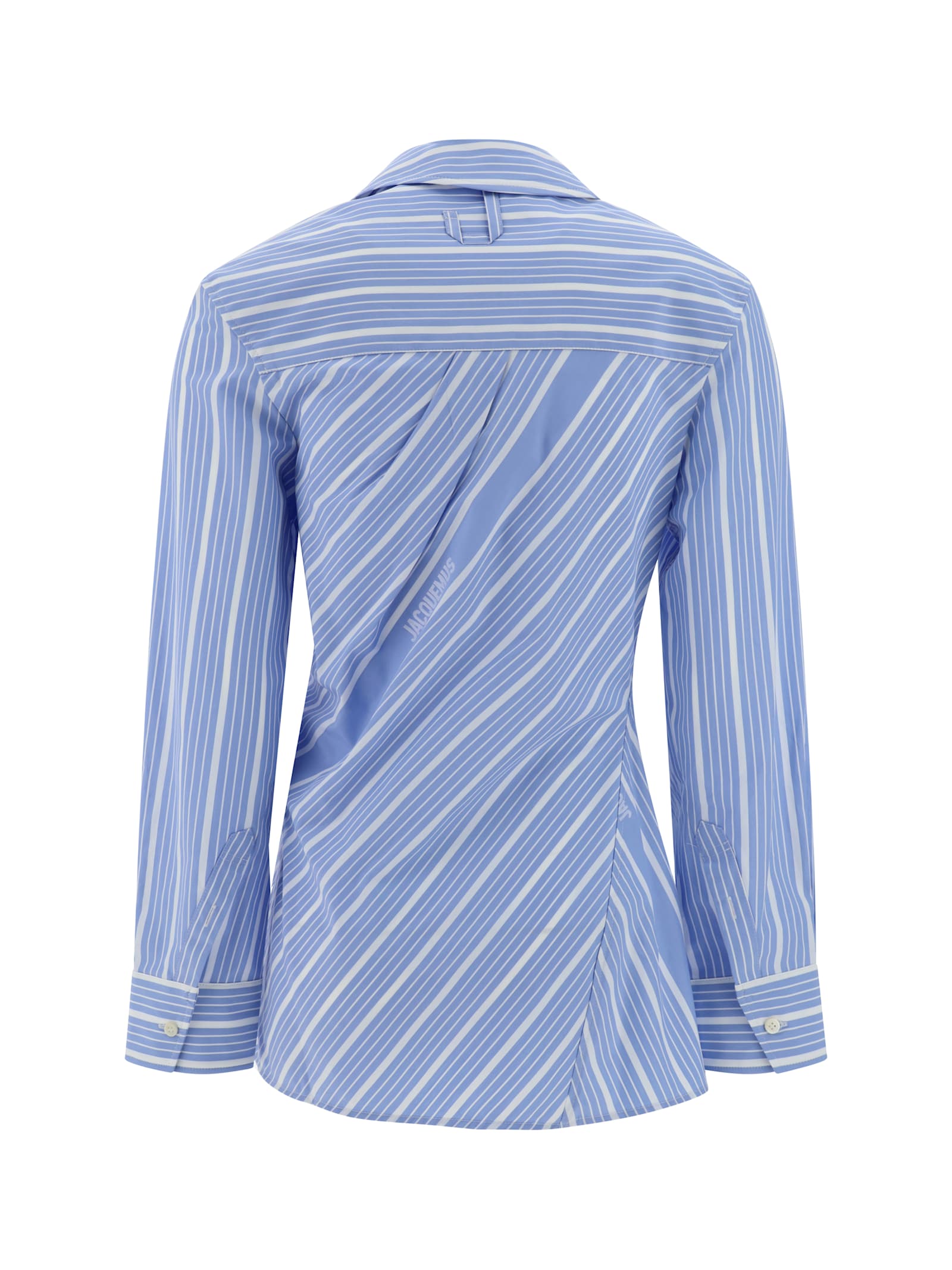 Shop Jacquemus La Petite Pochette Shirt In Jacquard Business Big Log