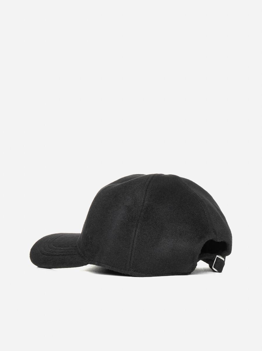 Shop Totême Wool And Cashmere Baseball Cap In Black