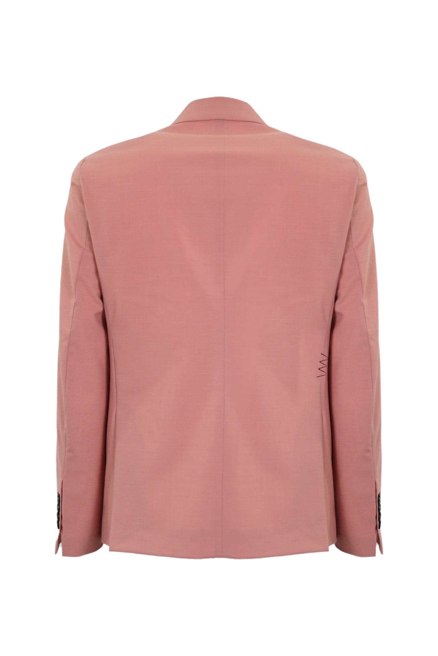 Shop Amaranto Pink Double-breasted Blazer In Blush